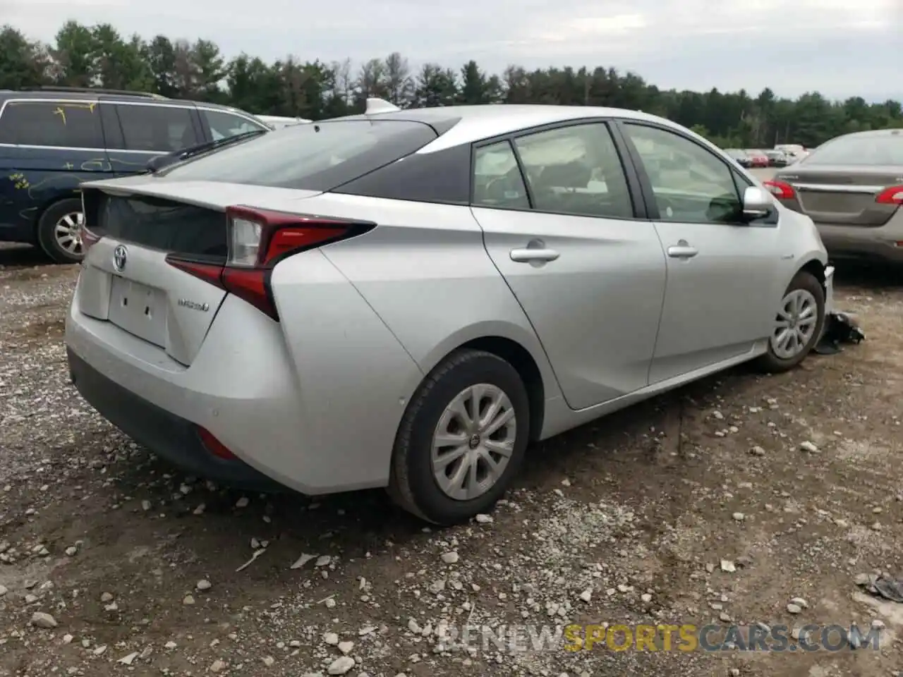 4 Photograph of a damaged car JTDKARFU4K3076939 TOYOTA PRIUS 2019