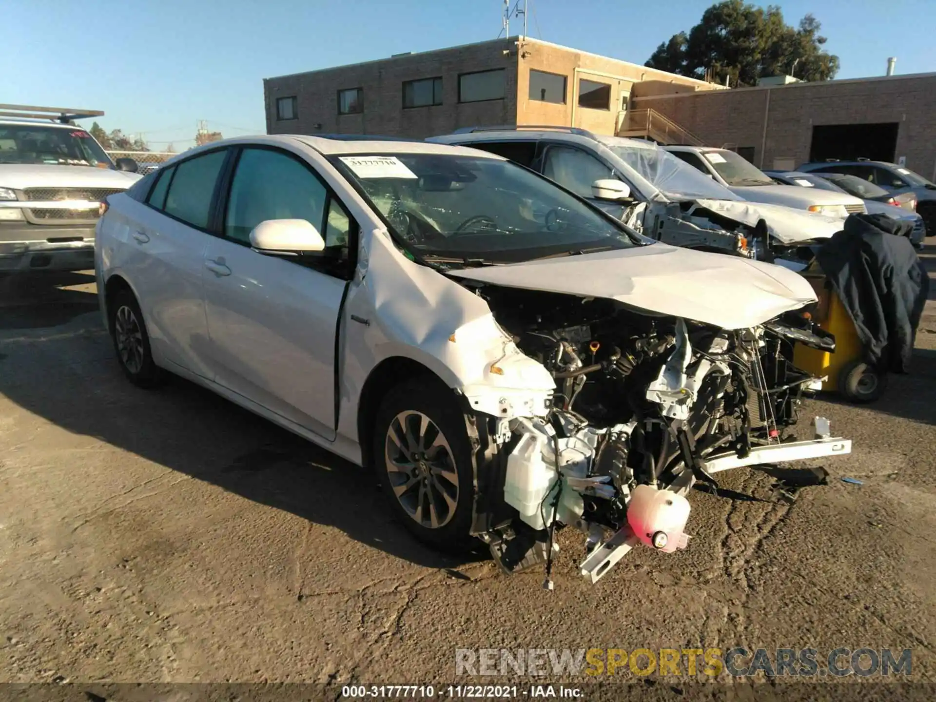 1 Photograph of a damaged car JTDKARFU4K3077413 TOYOTA PRIUS 2019