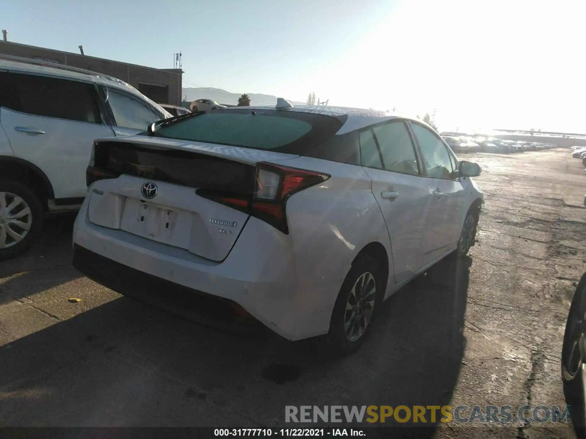 4 Photograph of a damaged car JTDKARFU4K3077413 TOYOTA PRIUS 2019