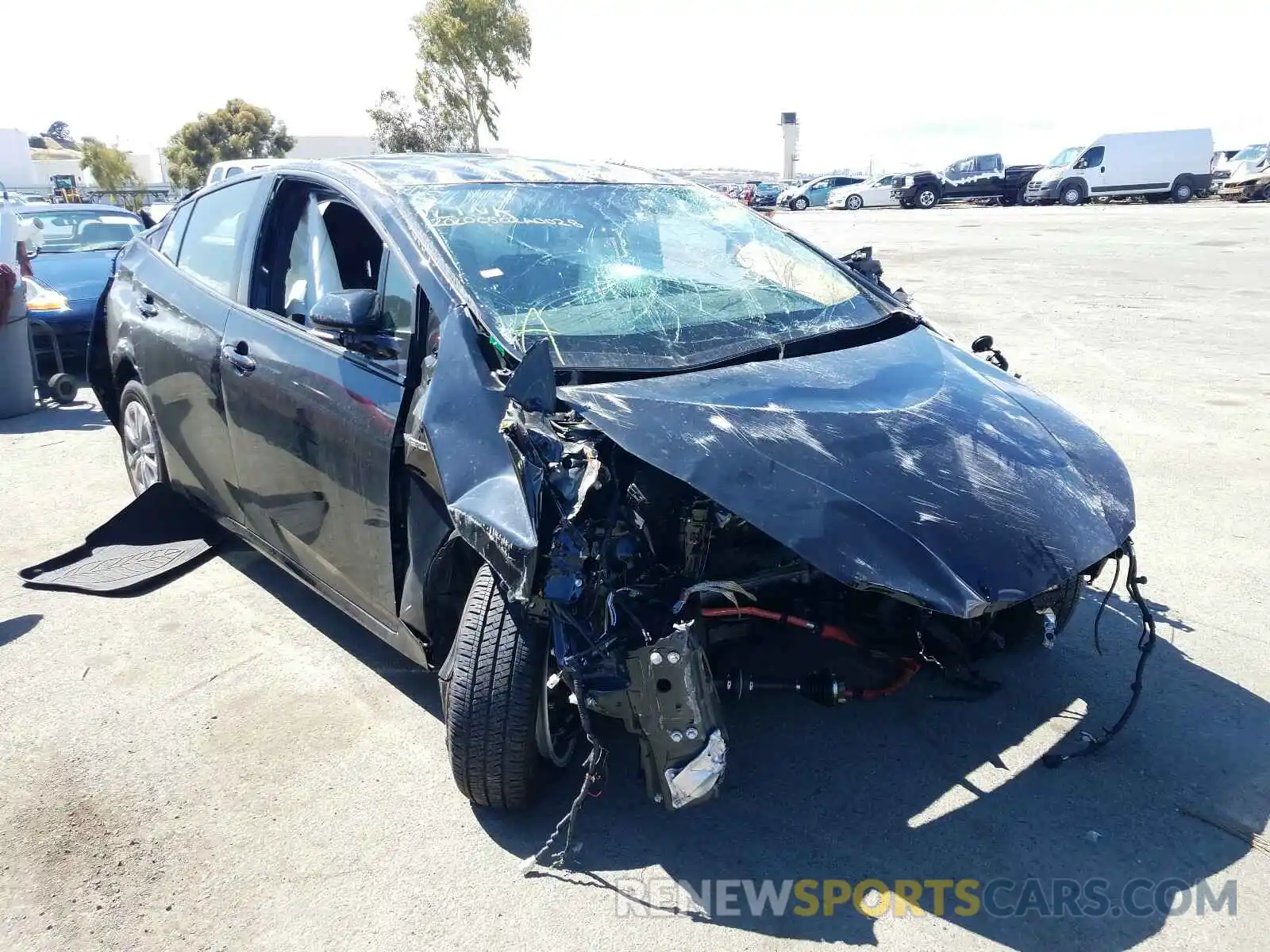 1 Photograph of a damaged car JTDKARFU4K3077508 TOYOTA PRIUS 2019