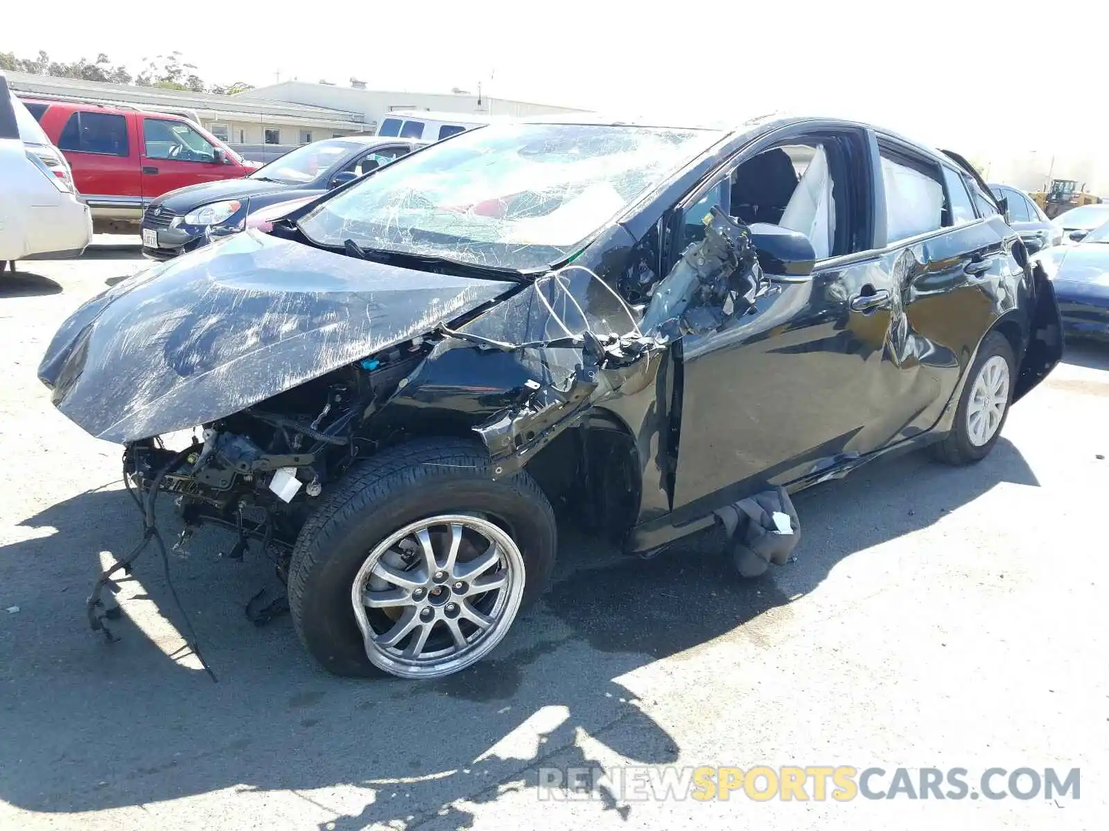 2 Photograph of a damaged car JTDKARFU4K3077508 TOYOTA PRIUS 2019