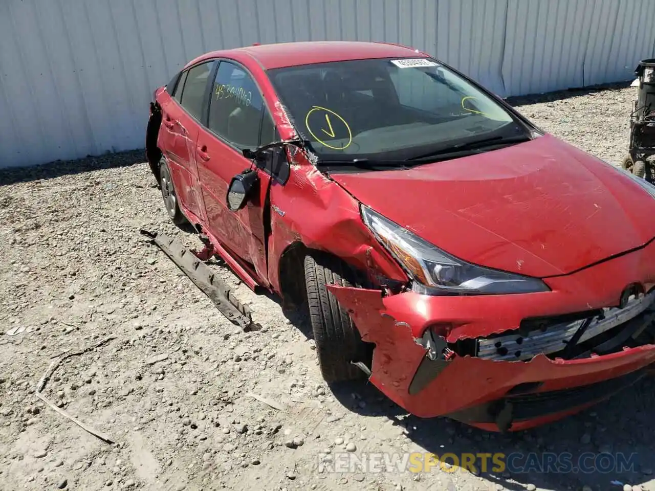 9 Photograph of a damaged car JTDKARFU4K3077931 TOYOTA PRIUS 2019