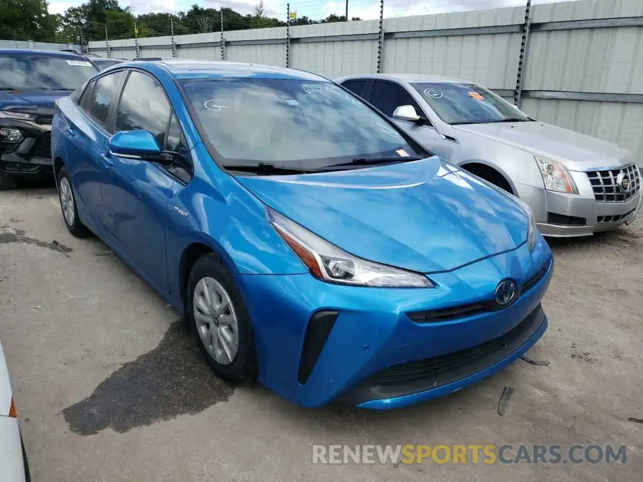 1 Photograph of a damaged car JTDKARFU4K3078691 TOYOTA PRIUS 2019