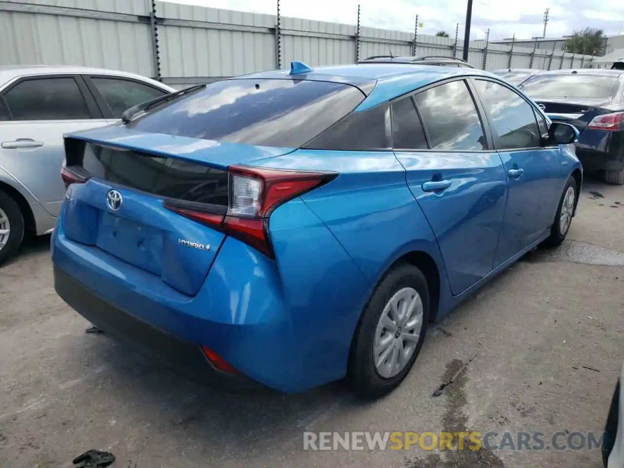 4 Photograph of a damaged car JTDKARFU4K3078691 TOYOTA PRIUS 2019