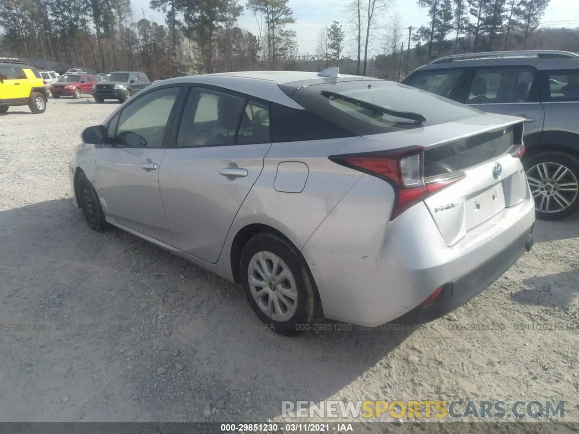 3 Photograph of a damaged car JTDKARFU4K3079436 TOYOTA PRIUS 2019