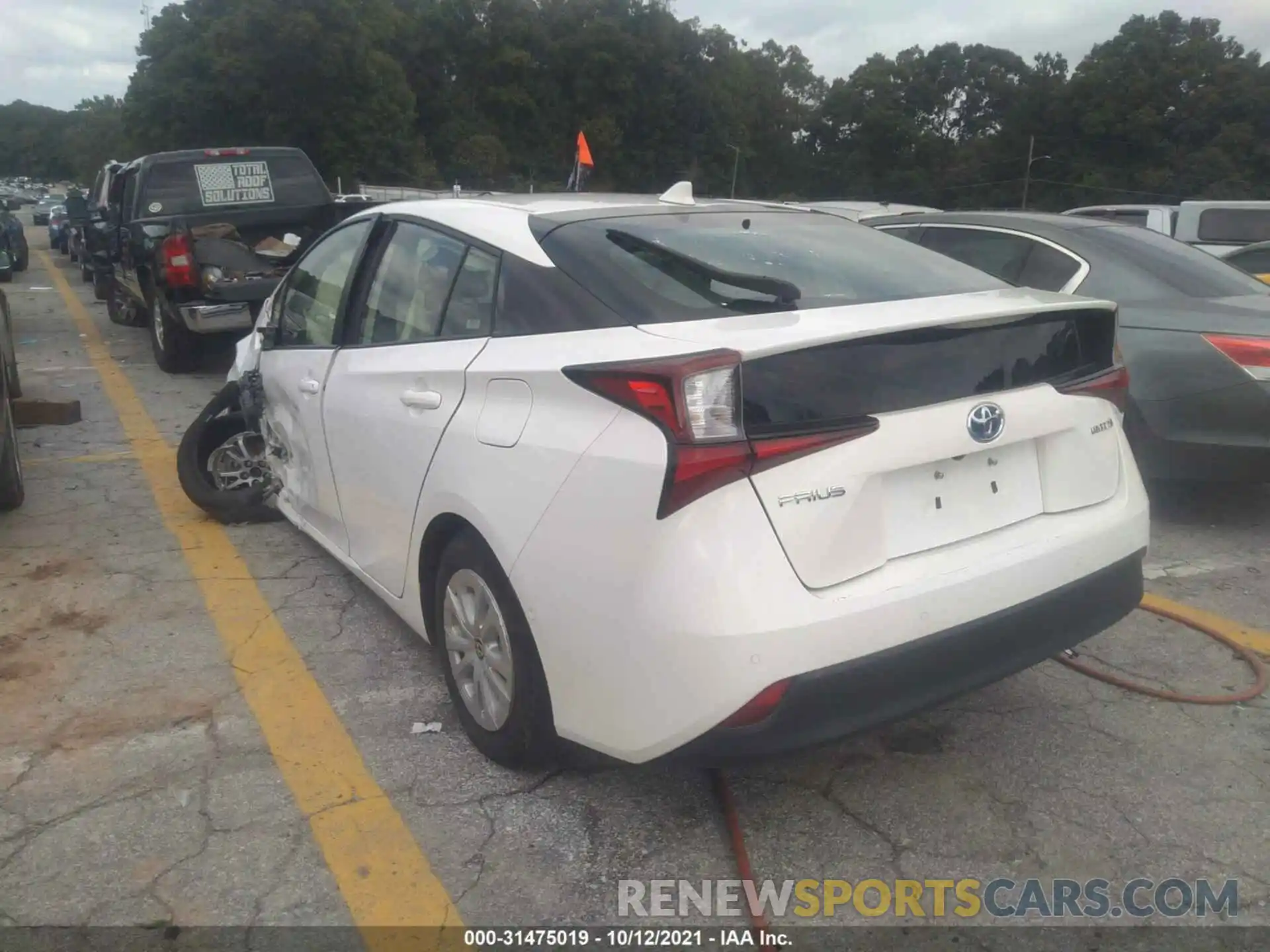 3 Photograph of a damaged car JTDKARFU4K3079632 TOYOTA PRIUS 2019