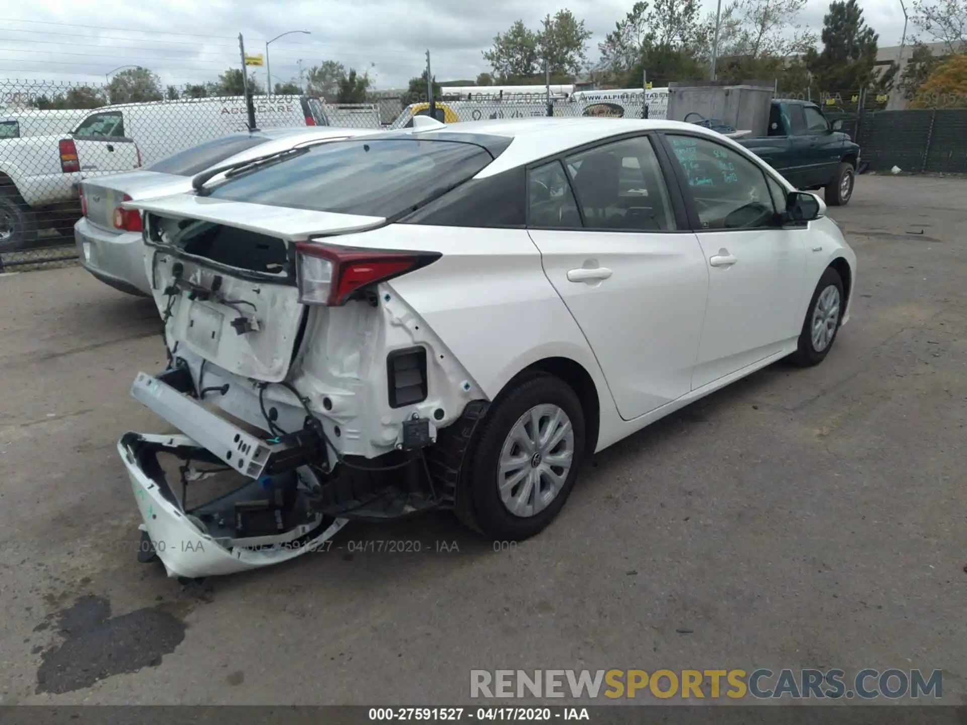 4 Photograph of a damaged car JTDKARFU4K3079792 TOYOTA PRIUS 2019