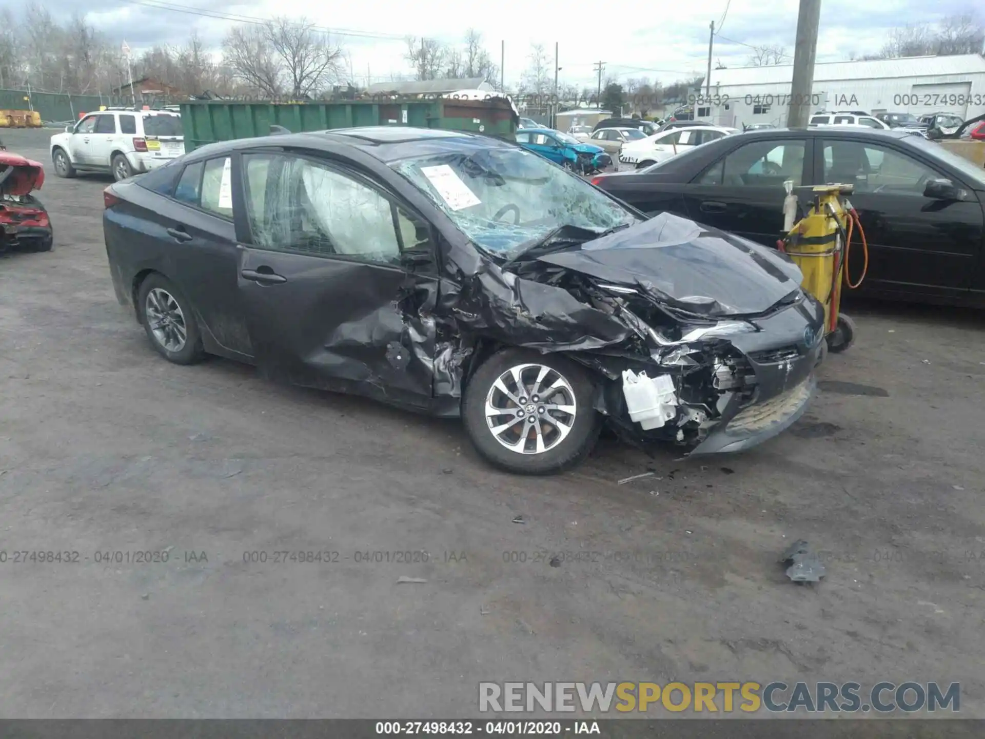 1 Photograph of a damaged car JTDKARFU4K3080957 TOYOTA PRIUS 2019