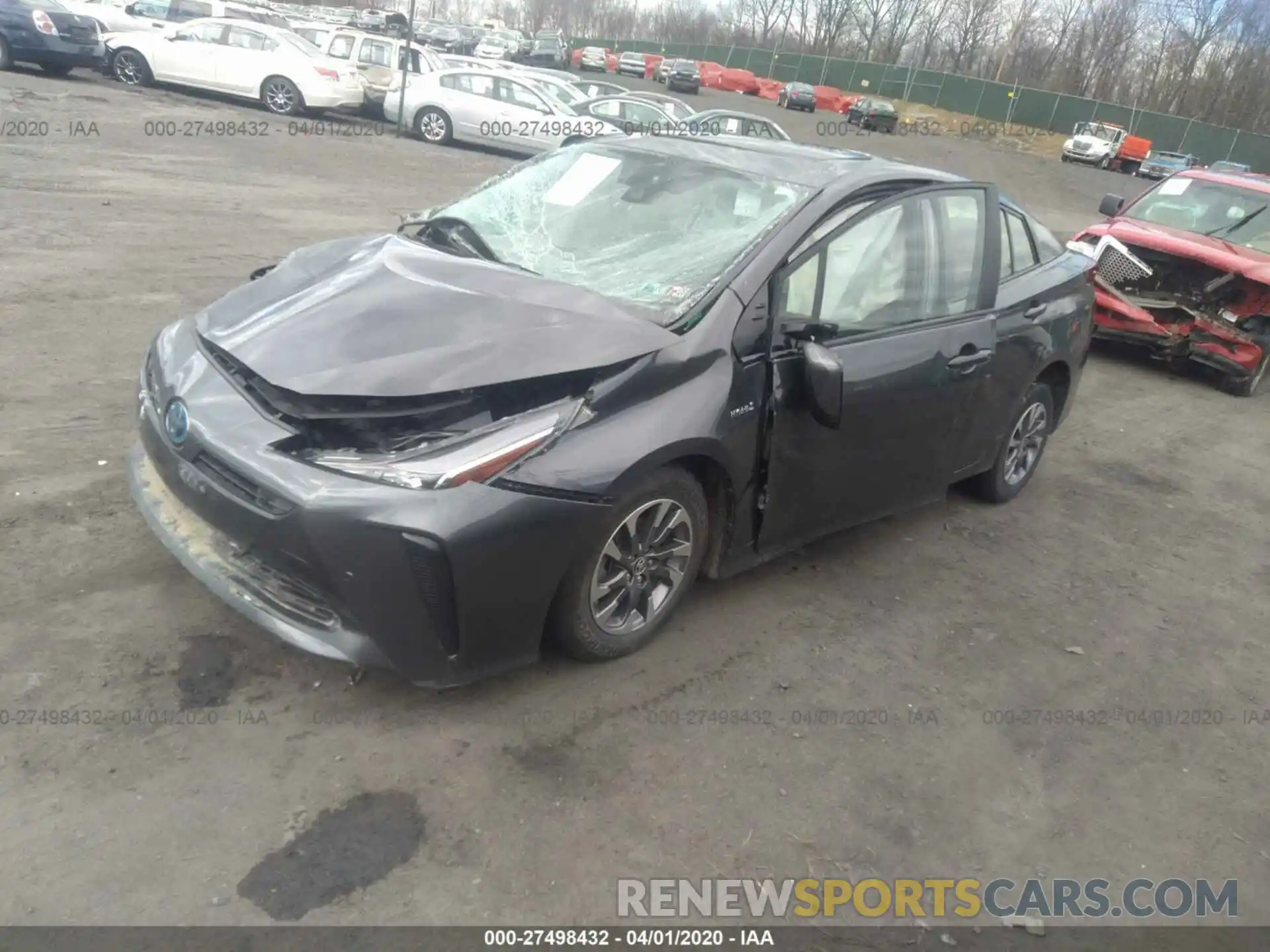 2 Photograph of a damaged car JTDKARFU4K3080957 TOYOTA PRIUS 2019