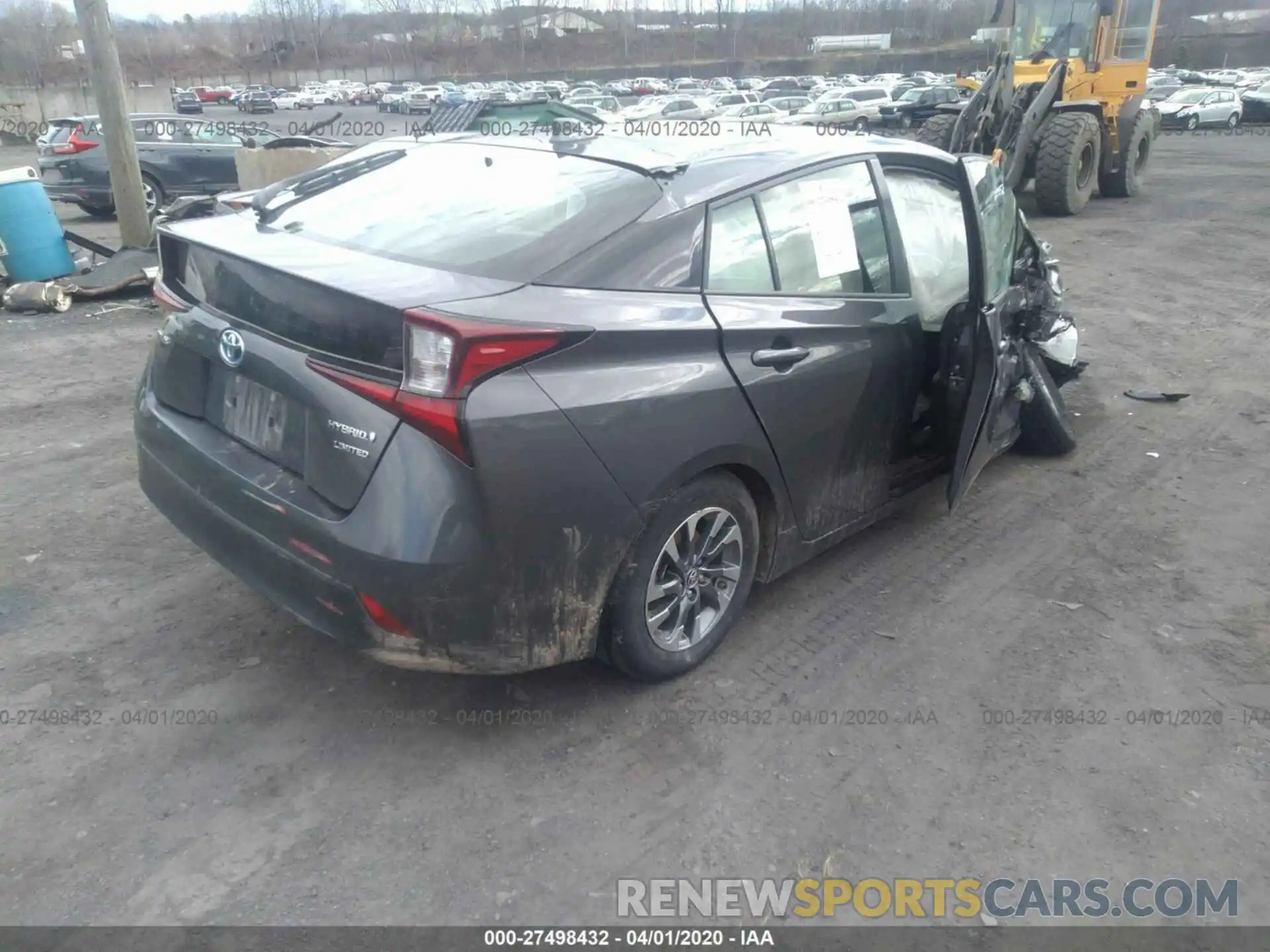 4 Фотография поврежденного автомобиля JTDKARFU4K3080957 TOYOTA PRIUS 2019