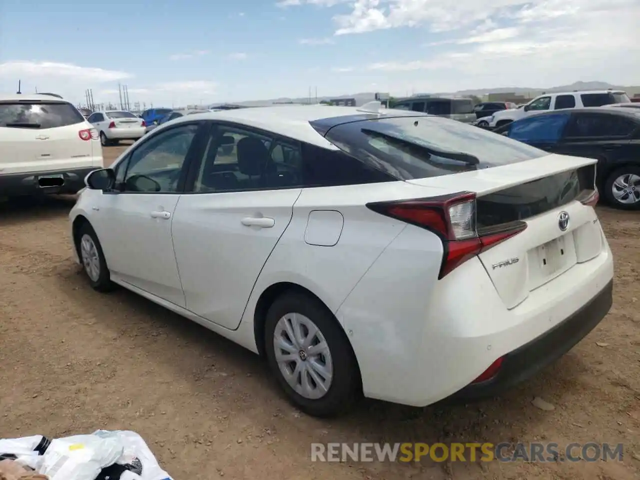 3 Фотография поврежденного автомобиля JTDKARFU4K3081140 TOYOTA PRIUS 2019