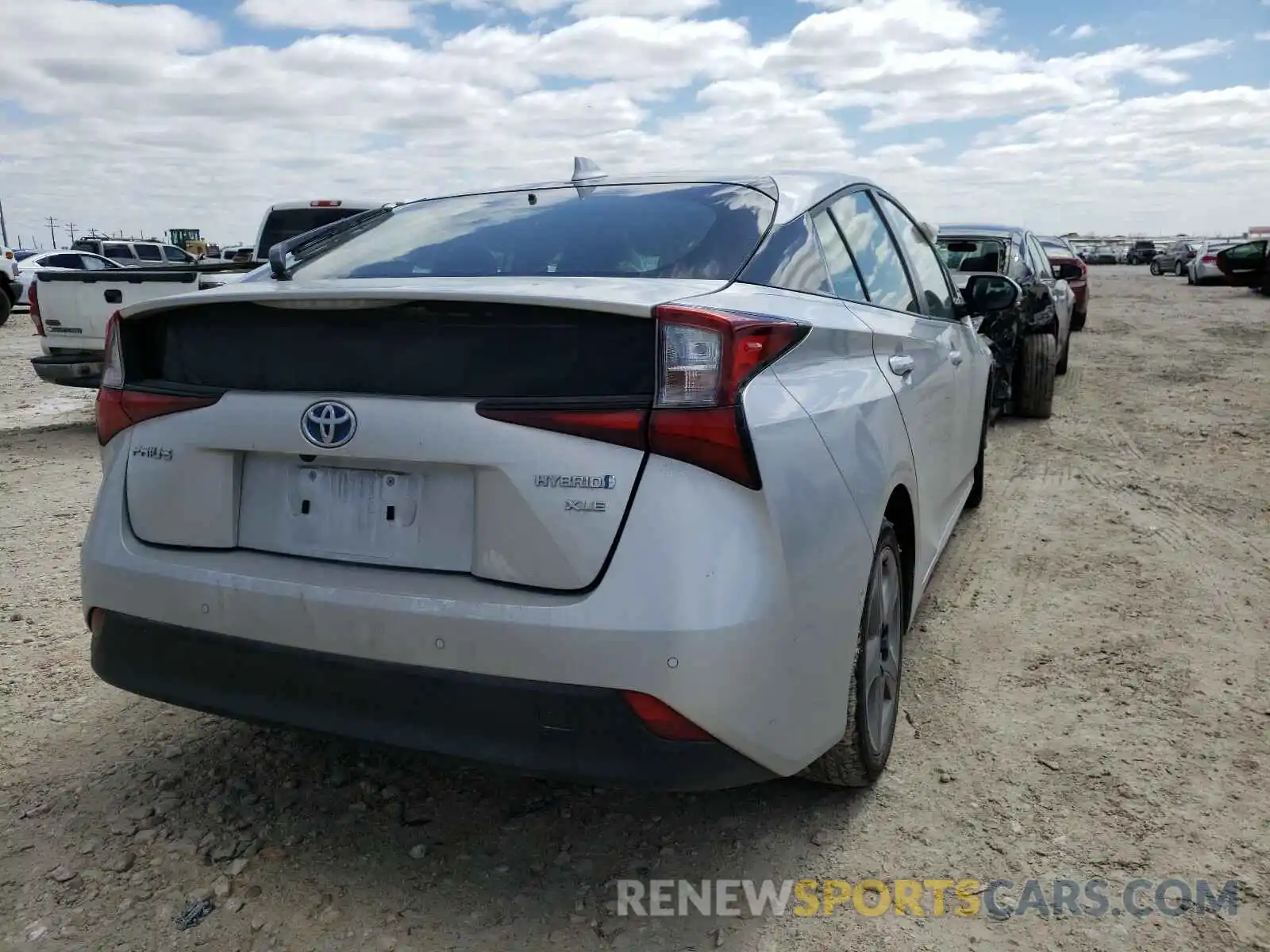 4 Photograph of a damaged car JTDKARFU4K3082627 TOYOTA PRIUS 2019