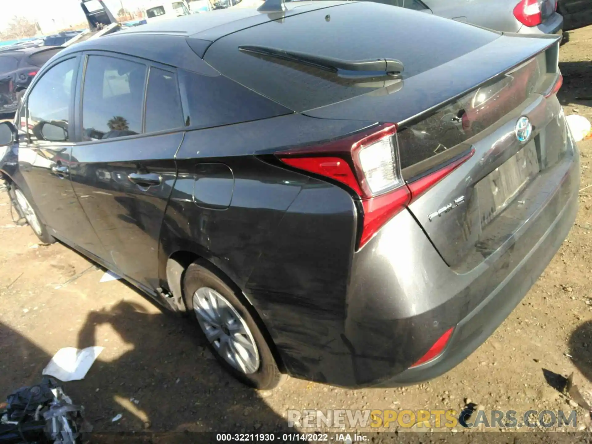 3 Photograph of a damaged car JTDKARFU4K3082966 TOYOTA PRIUS 2019