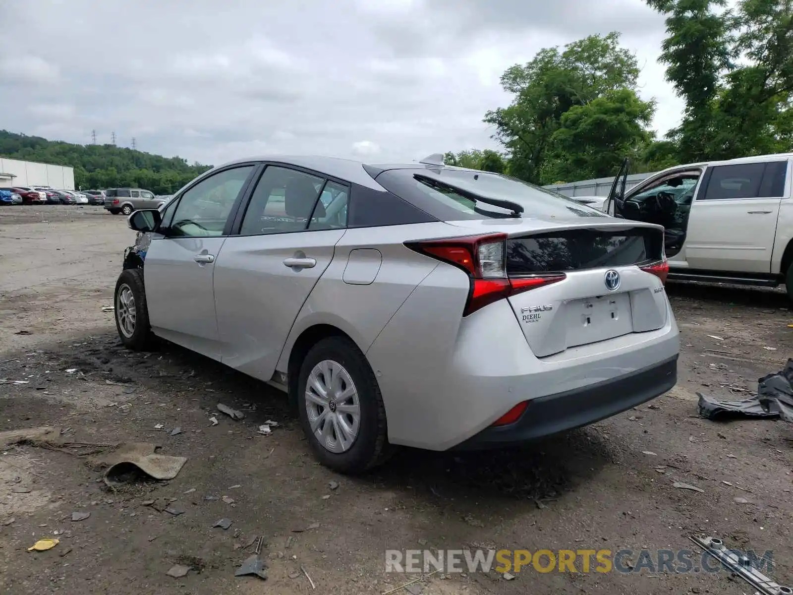 3 Photograph of a damaged car JTDKARFU4K3083857 TOYOTA PRIUS 2019