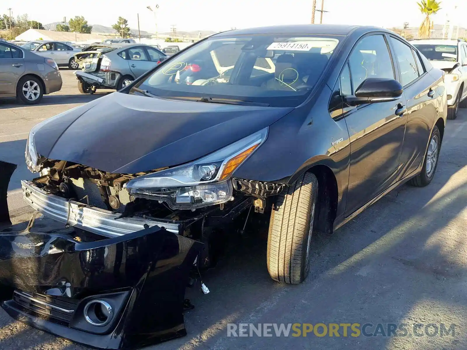 2 Photograph of a damaged car JTDKARFU4K3083910 TOYOTA PRIUS 2019