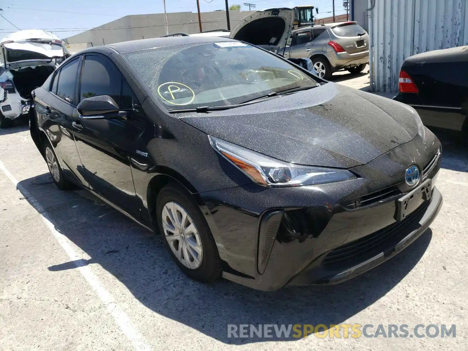 1 Photograph of a damaged car JTDKARFU4K3084538 TOYOTA PRIUS 2019