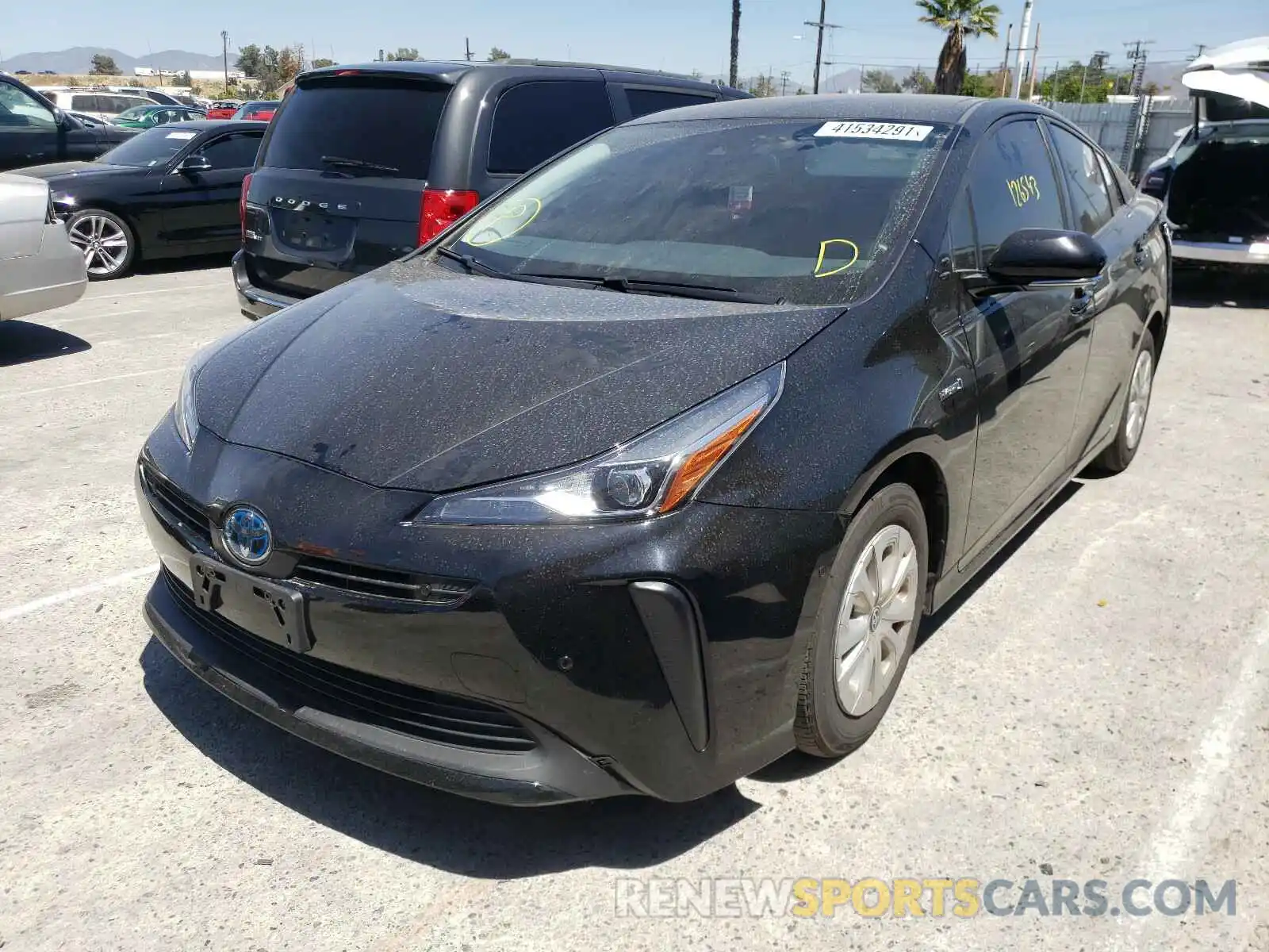 2 Photograph of a damaged car JTDKARFU4K3084538 TOYOTA PRIUS 2019