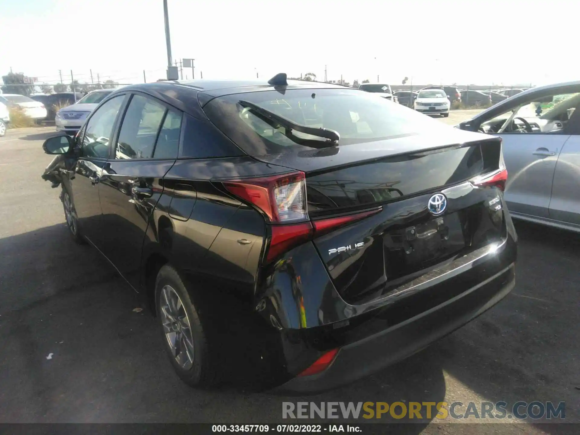 3 Photograph of a damaged car JTDKARFU4K3084555 TOYOTA PRIUS 2019