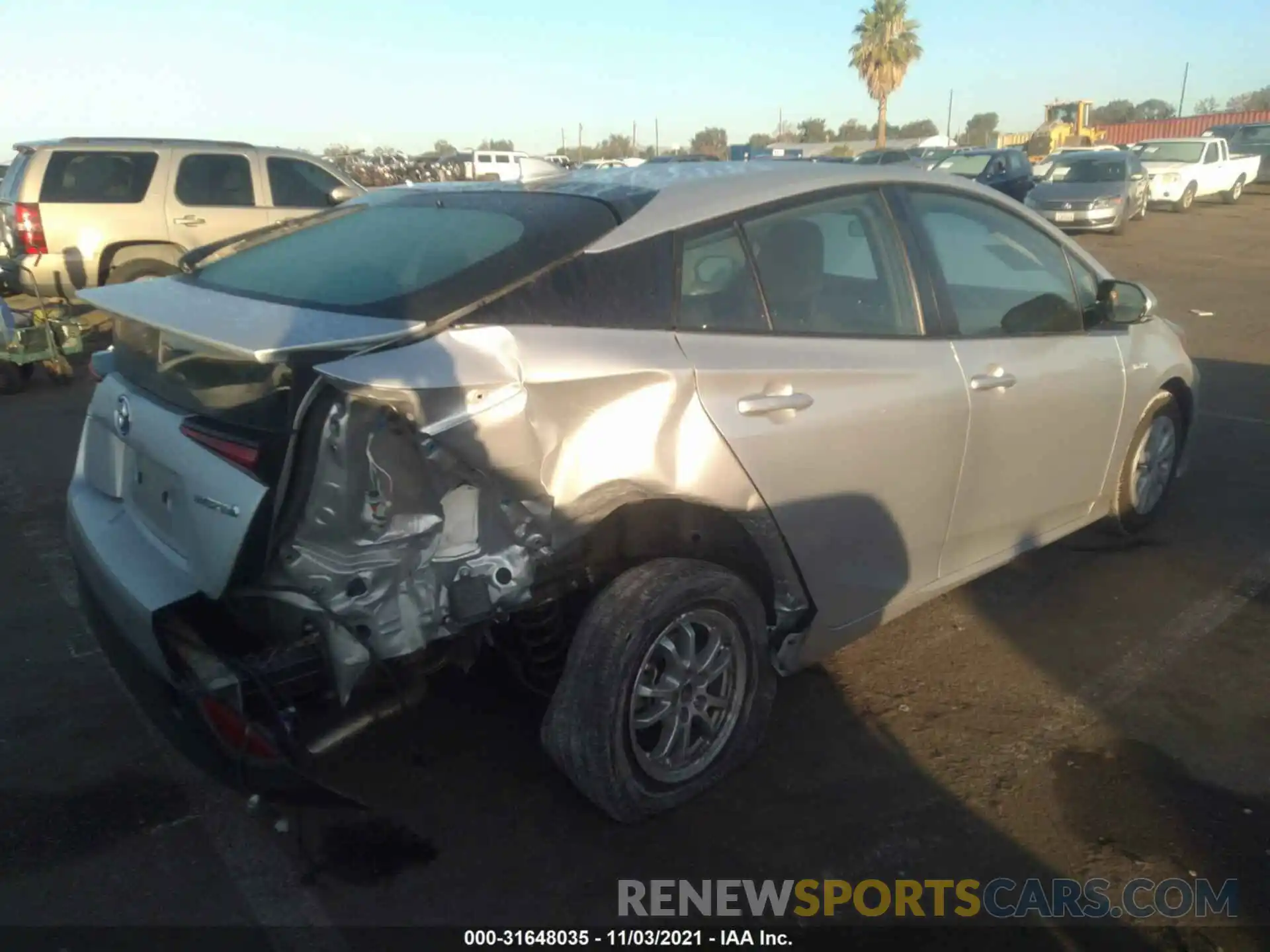 4 Photograph of a damaged car JTDKARFU4K3084622 TOYOTA PRIUS 2019