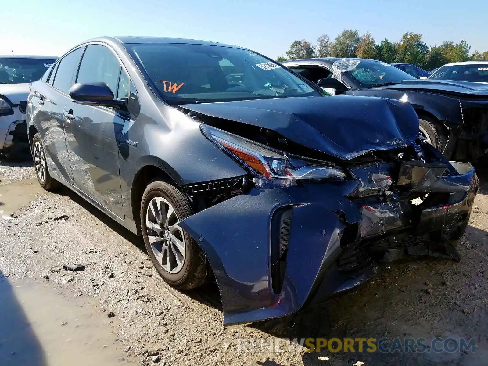 1 Photograph of a damaged car JTDKARFU4K3085270 TOYOTA PRIUS 2019