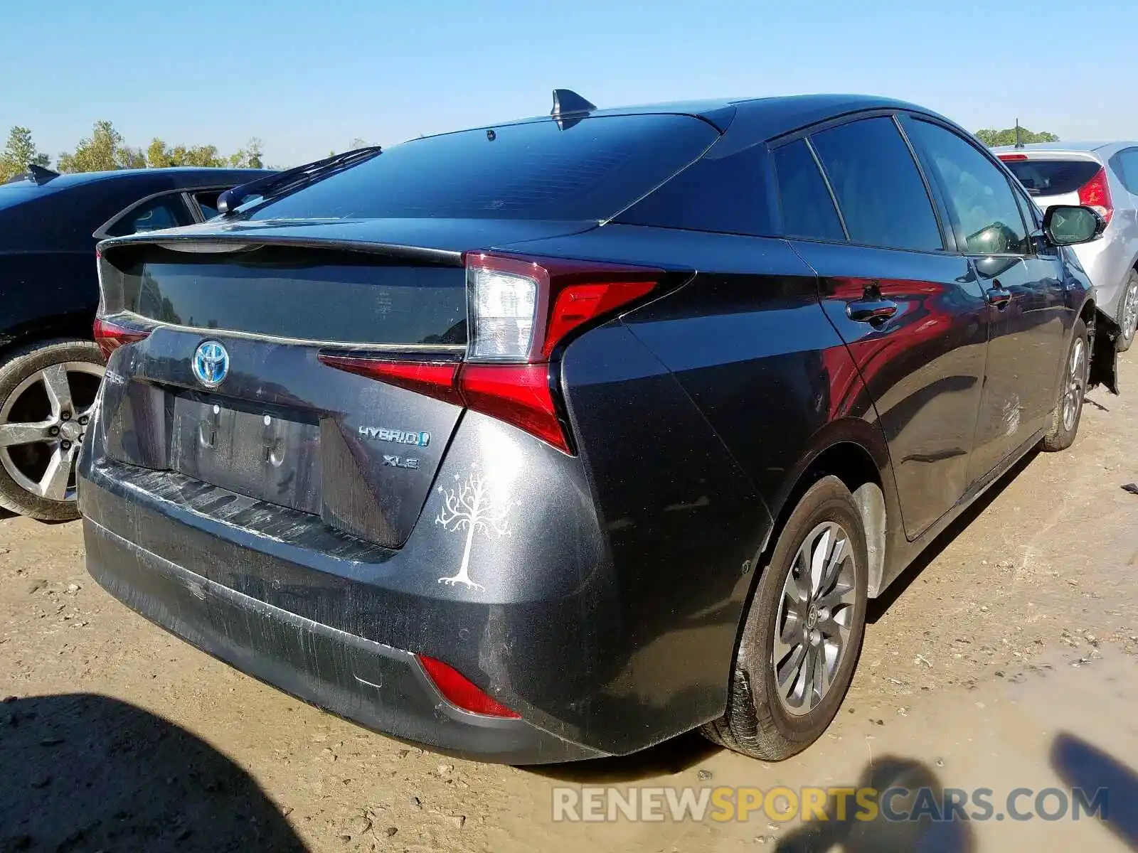 4 Фотография поврежденного автомобиля JTDKARFU4K3085270 TOYOTA PRIUS 2019