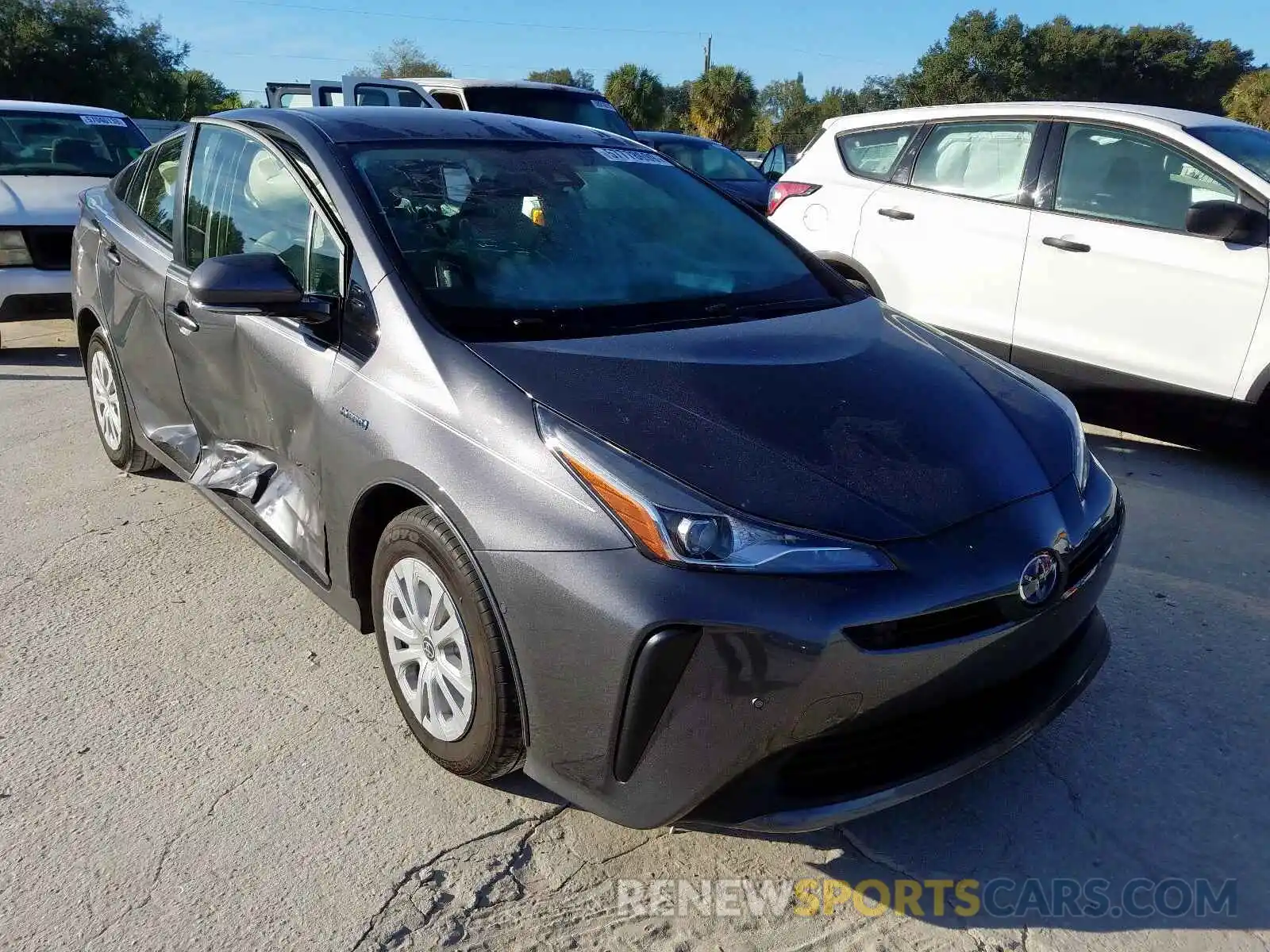 1 Photograph of a damaged car JTDKARFU4K3085284 TOYOTA PRIUS 2019