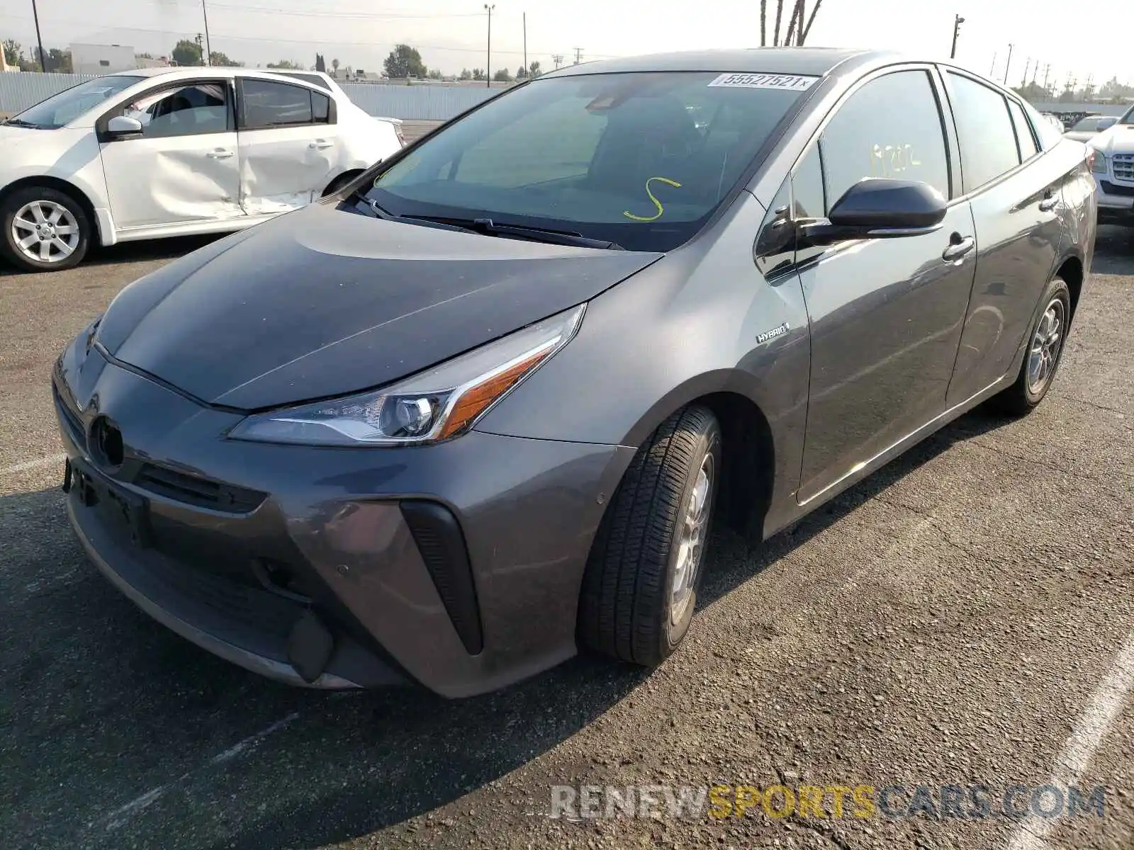 2 Photograph of a damaged car JTDKARFU4K3087388 TOYOTA PRIUS 2019