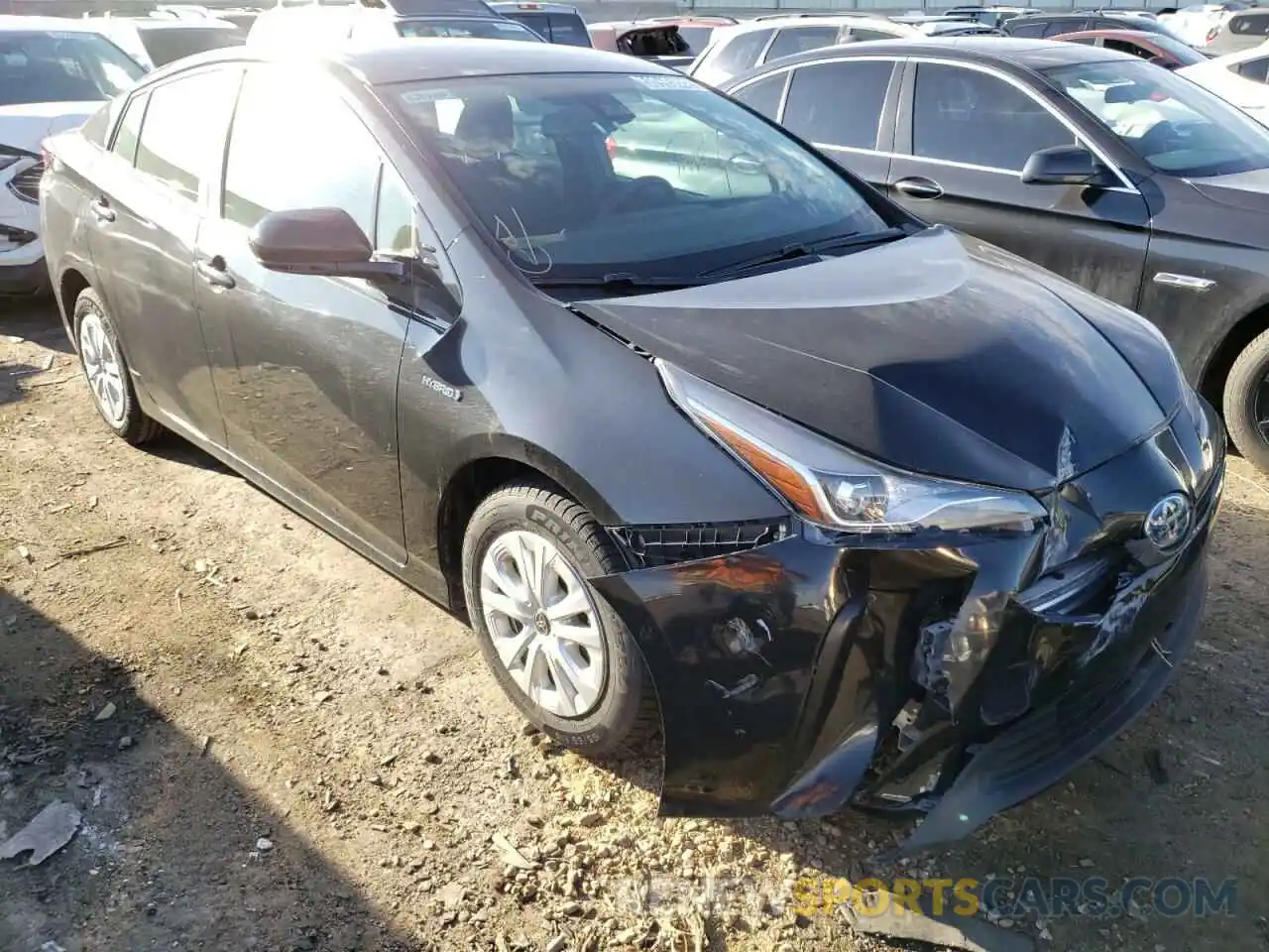 1 Photograph of a damaged car JTDKARFU4K3087505 TOYOTA PRIUS 2019