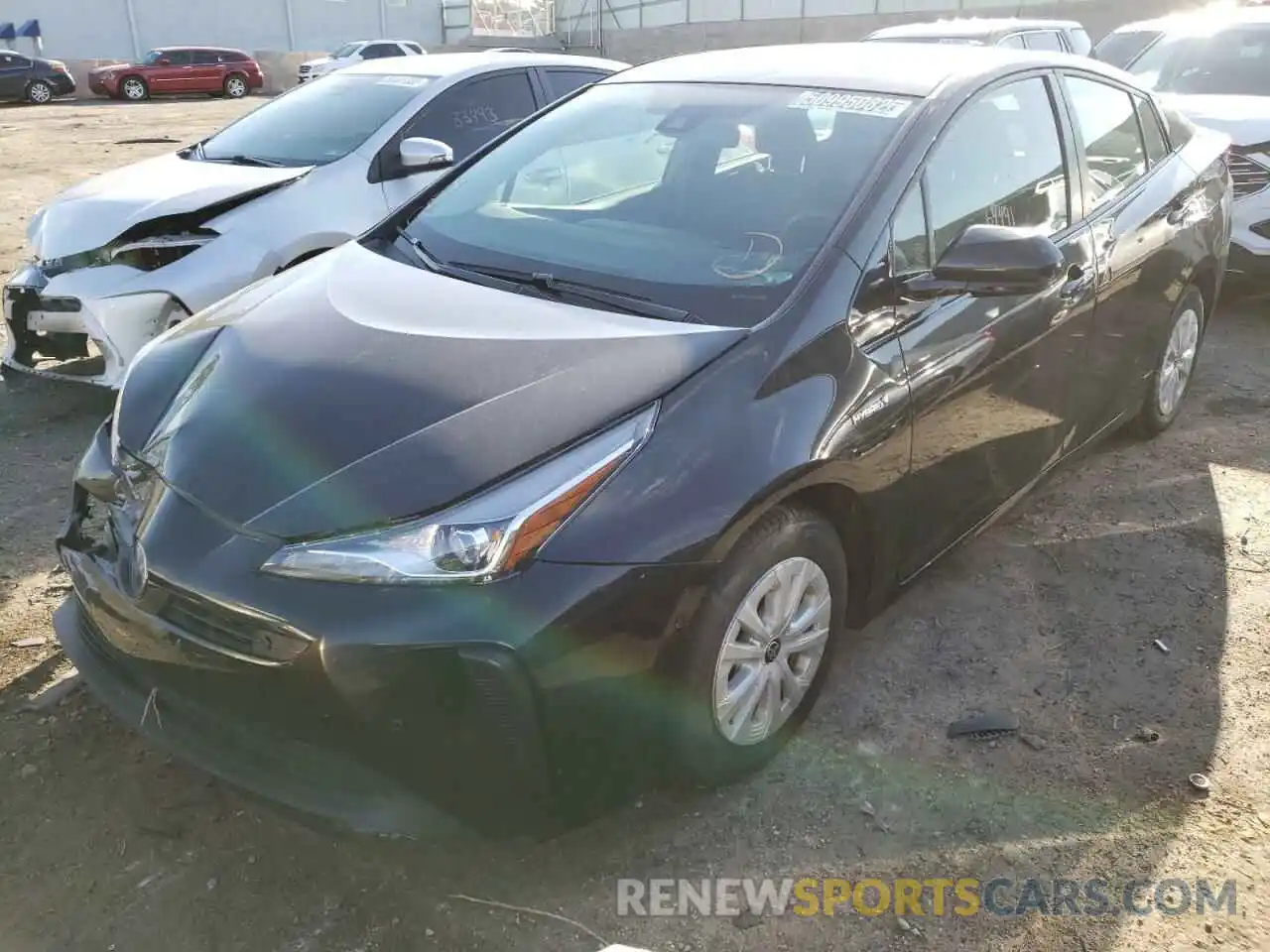 2 Photograph of a damaged car JTDKARFU4K3087505 TOYOTA PRIUS 2019