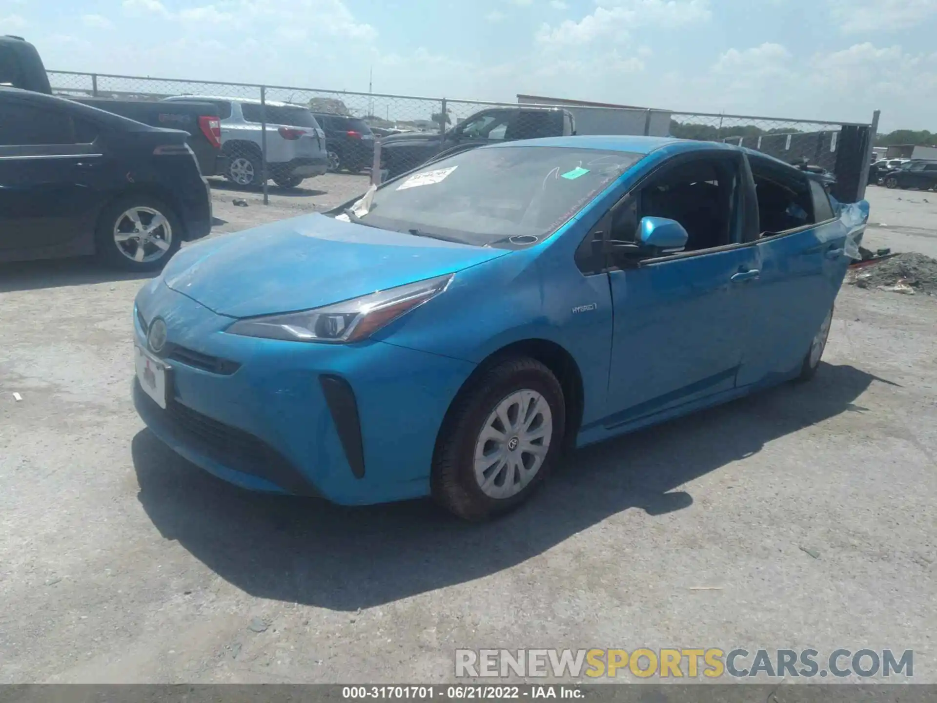 2 Photograph of a damaged car JTDKARFU4K3087696 TOYOTA PRIUS 2019