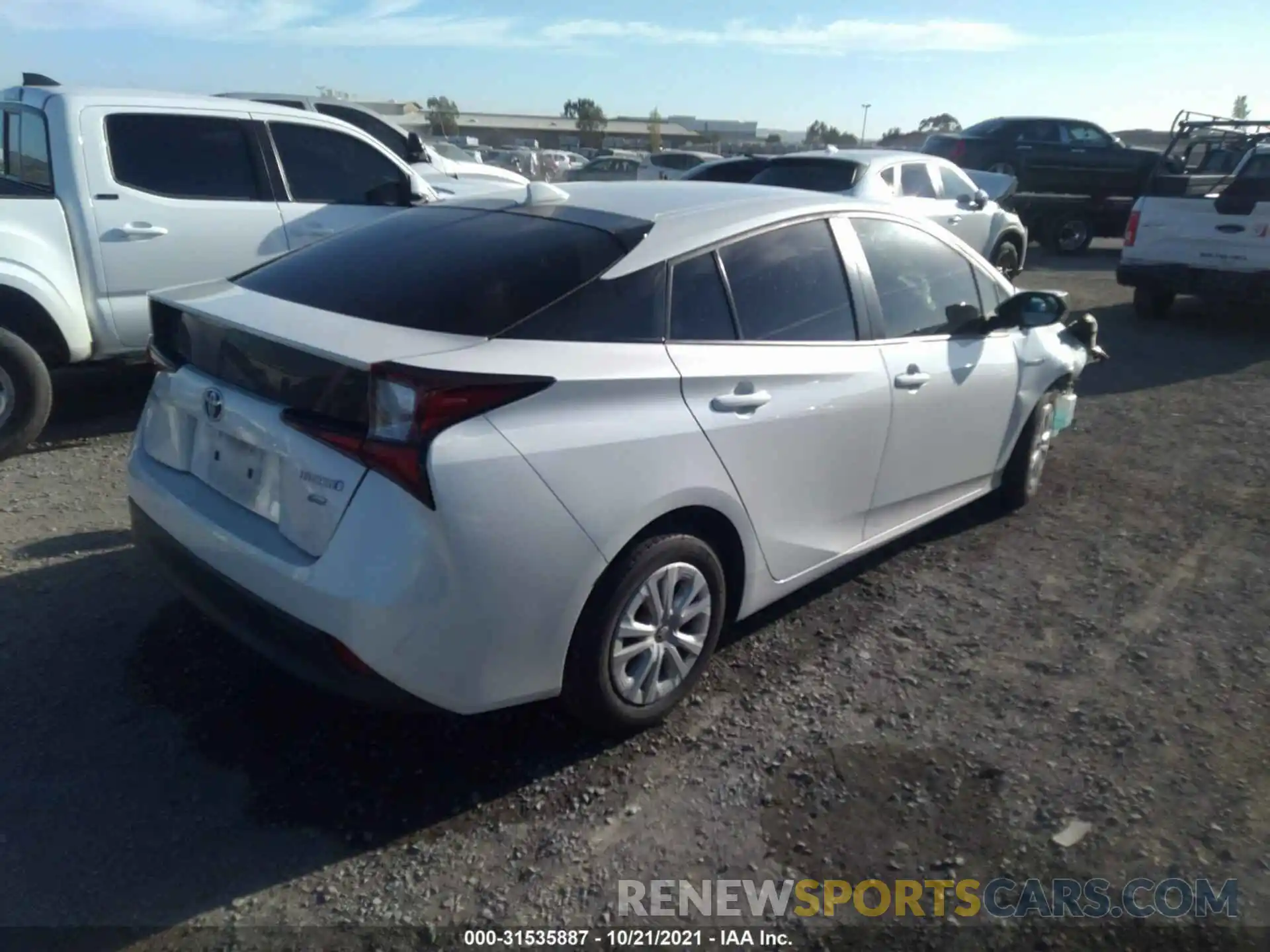 4 Photograph of a damaged car JTDKARFU4K3087746 TOYOTA PRIUS 2019