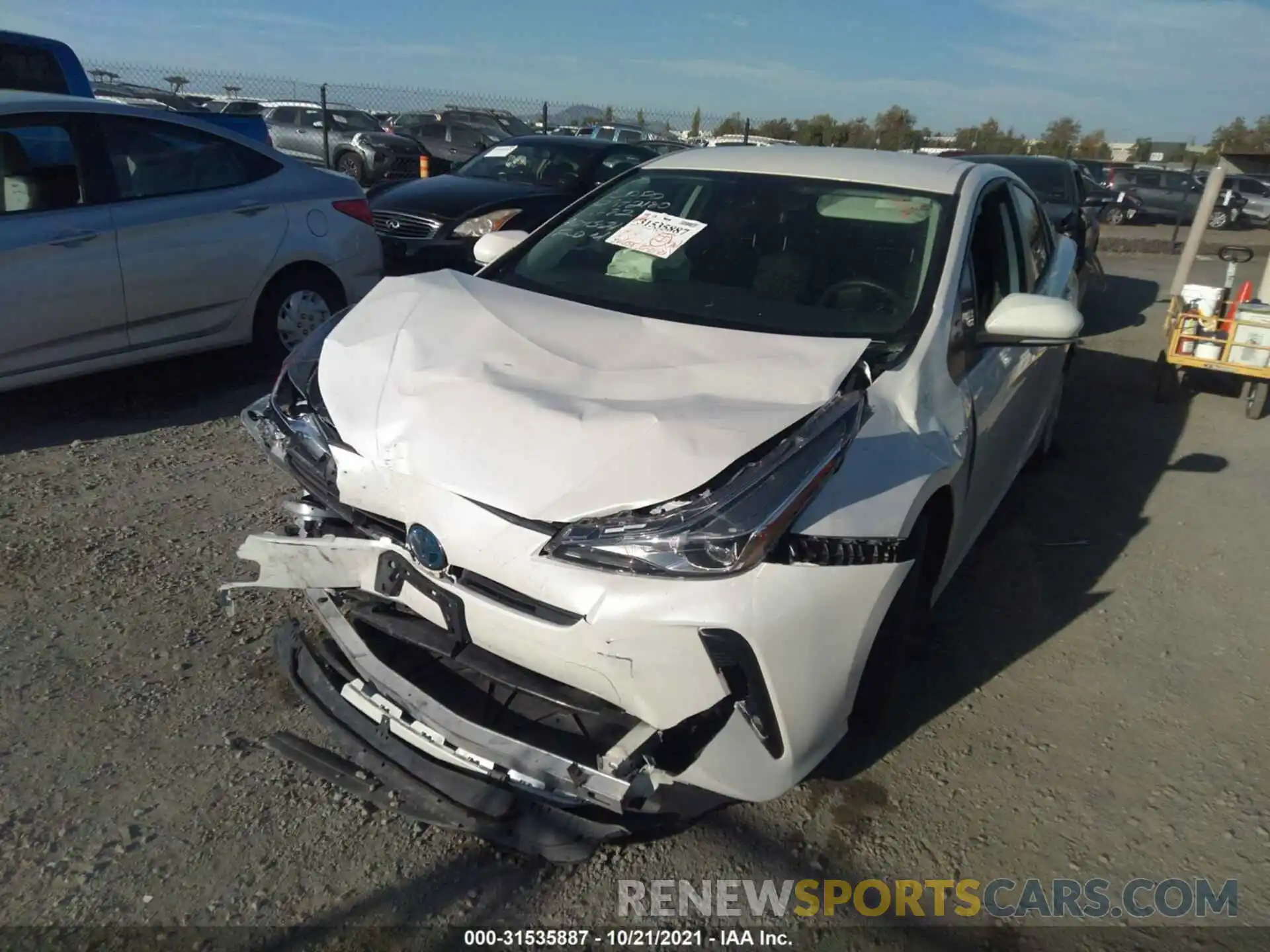 6 Photograph of a damaged car JTDKARFU4K3087746 TOYOTA PRIUS 2019