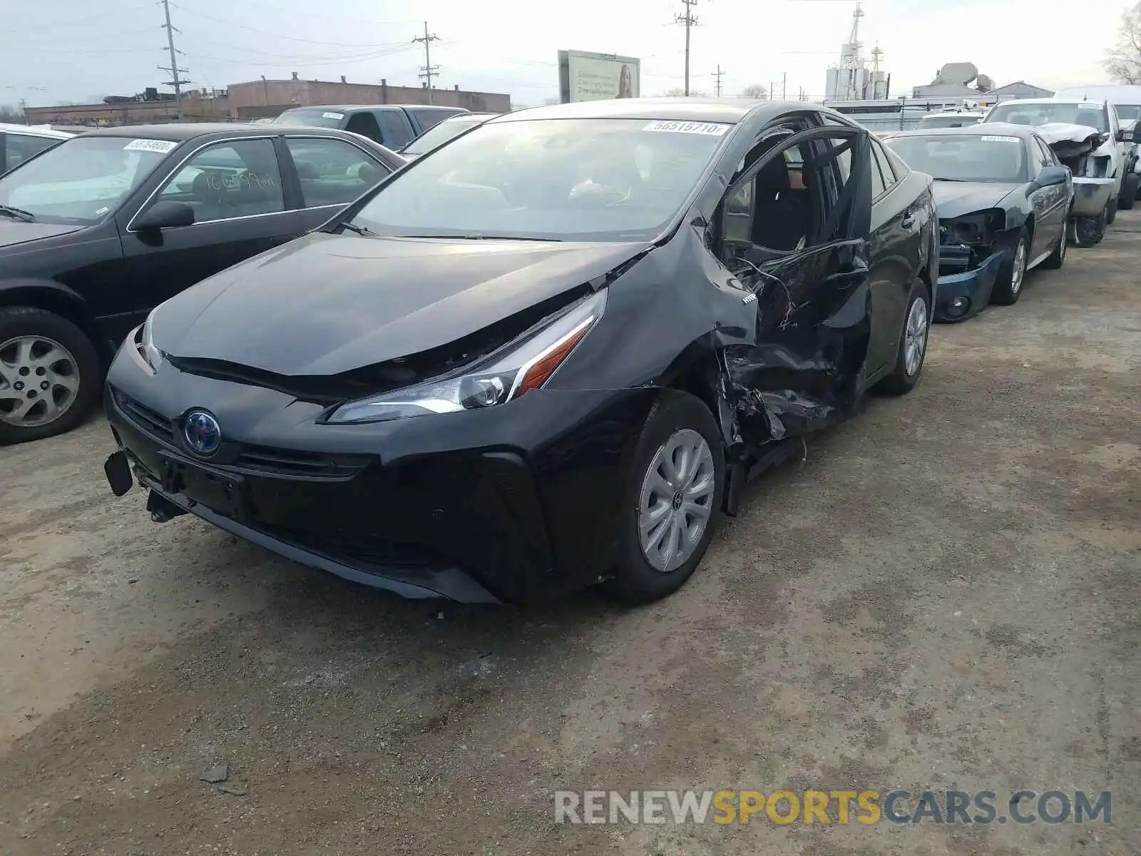 2 Photograph of a damaged car JTDKARFU4K3093000 TOYOTA PRIUS 2019