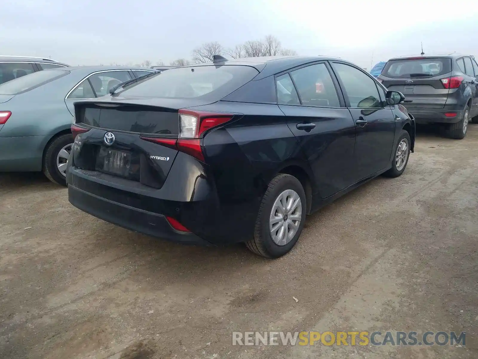 4 Фотография поврежденного автомобиля JTDKARFU4K3093000 TOYOTA PRIUS 2019