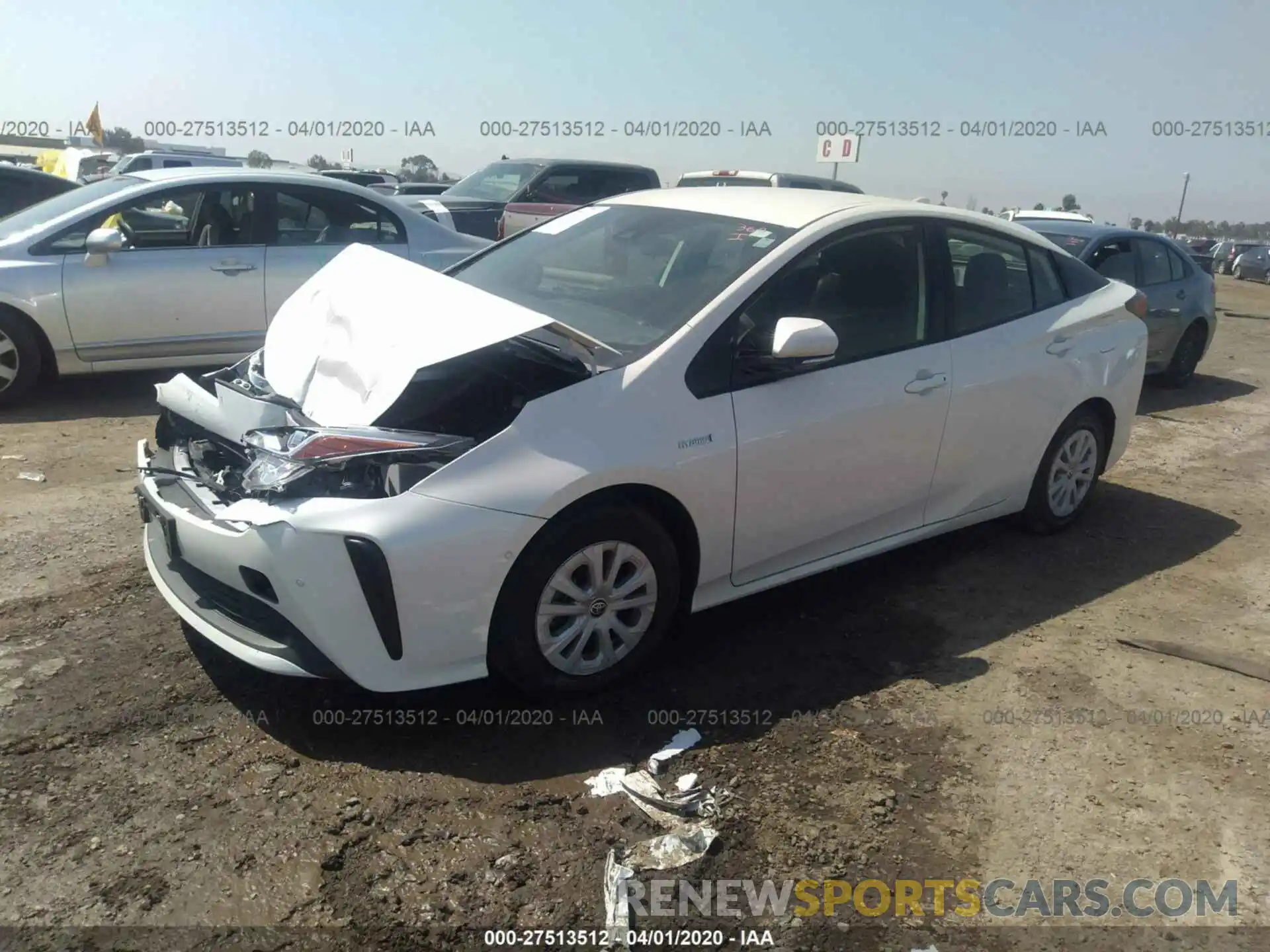 2 Фотография поврежденного автомобиля JTDKARFU4K3094177 TOYOTA PRIUS 2019