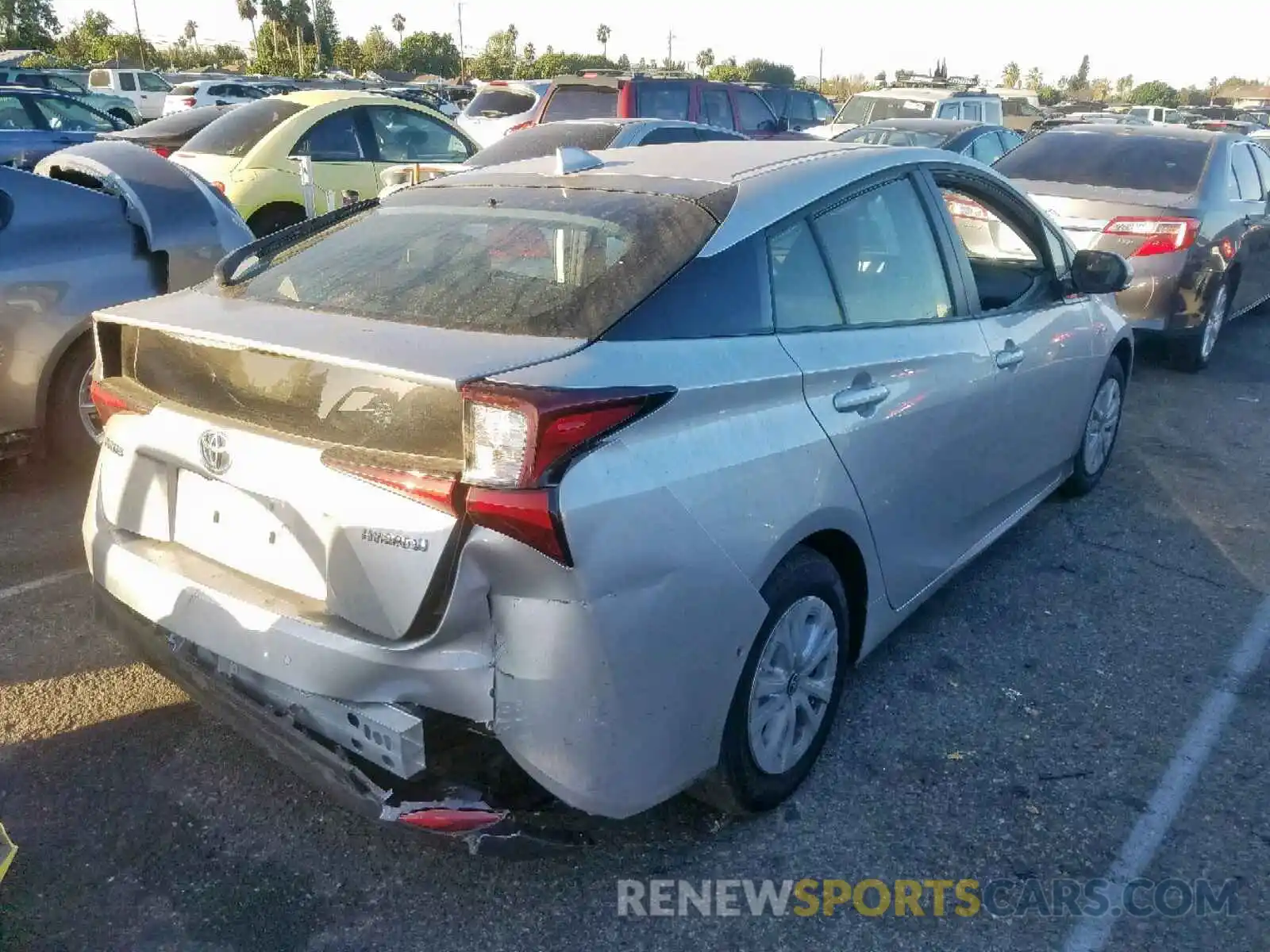 4 Photograph of a damaged car JTDKARFU4K3095152 TOYOTA PRIUS 2019