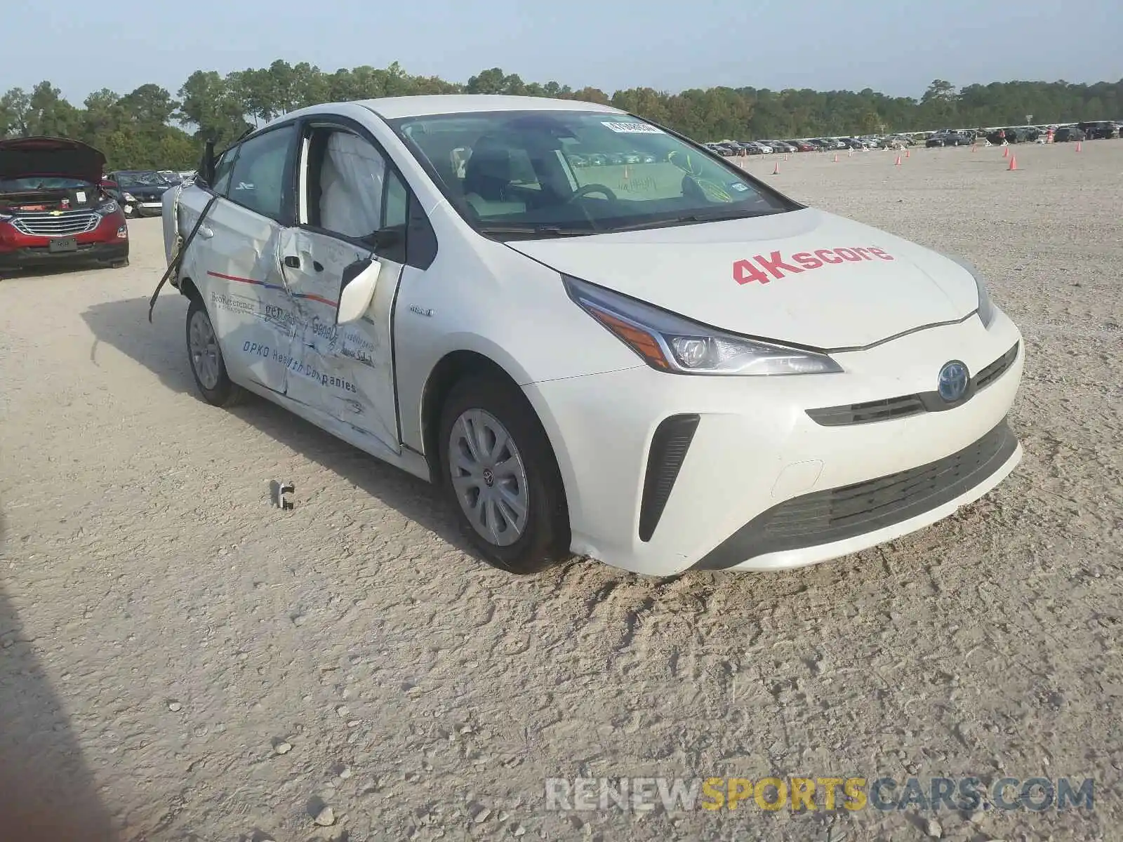 1 Photograph of a damaged car JTDKARFU4K3095359 TOYOTA PRIUS 2019