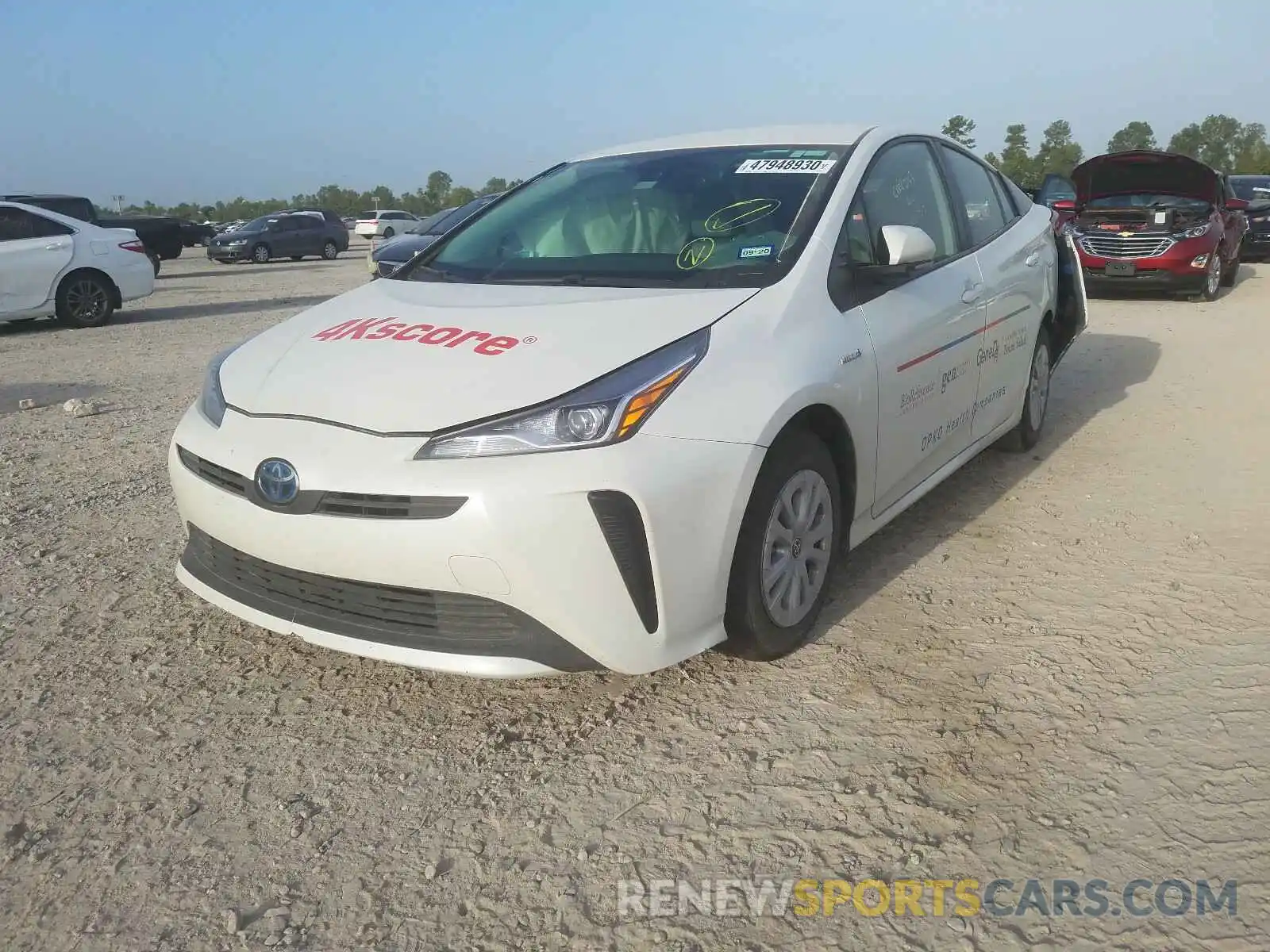 2 Photograph of a damaged car JTDKARFU4K3095359 TOYOTA PRIUS 2019