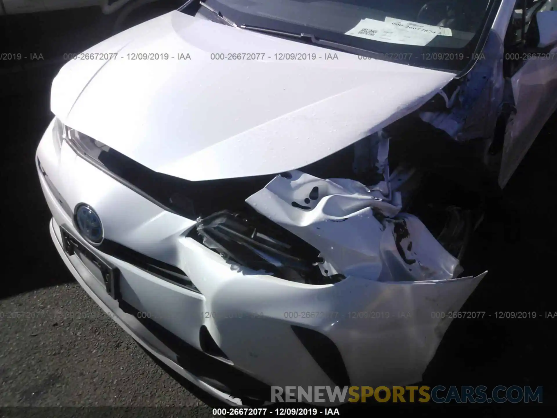 6 Photograph of a damaged car JTDKARFU4K3095975 TOYOTA PRIUS 2019