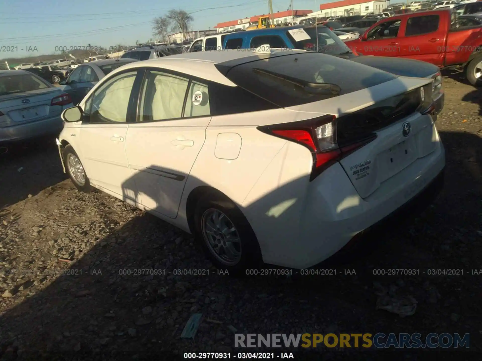 3 Photograph of a damaged car JTDKARFU4K3096575 TOYOTA PRIUS 2019