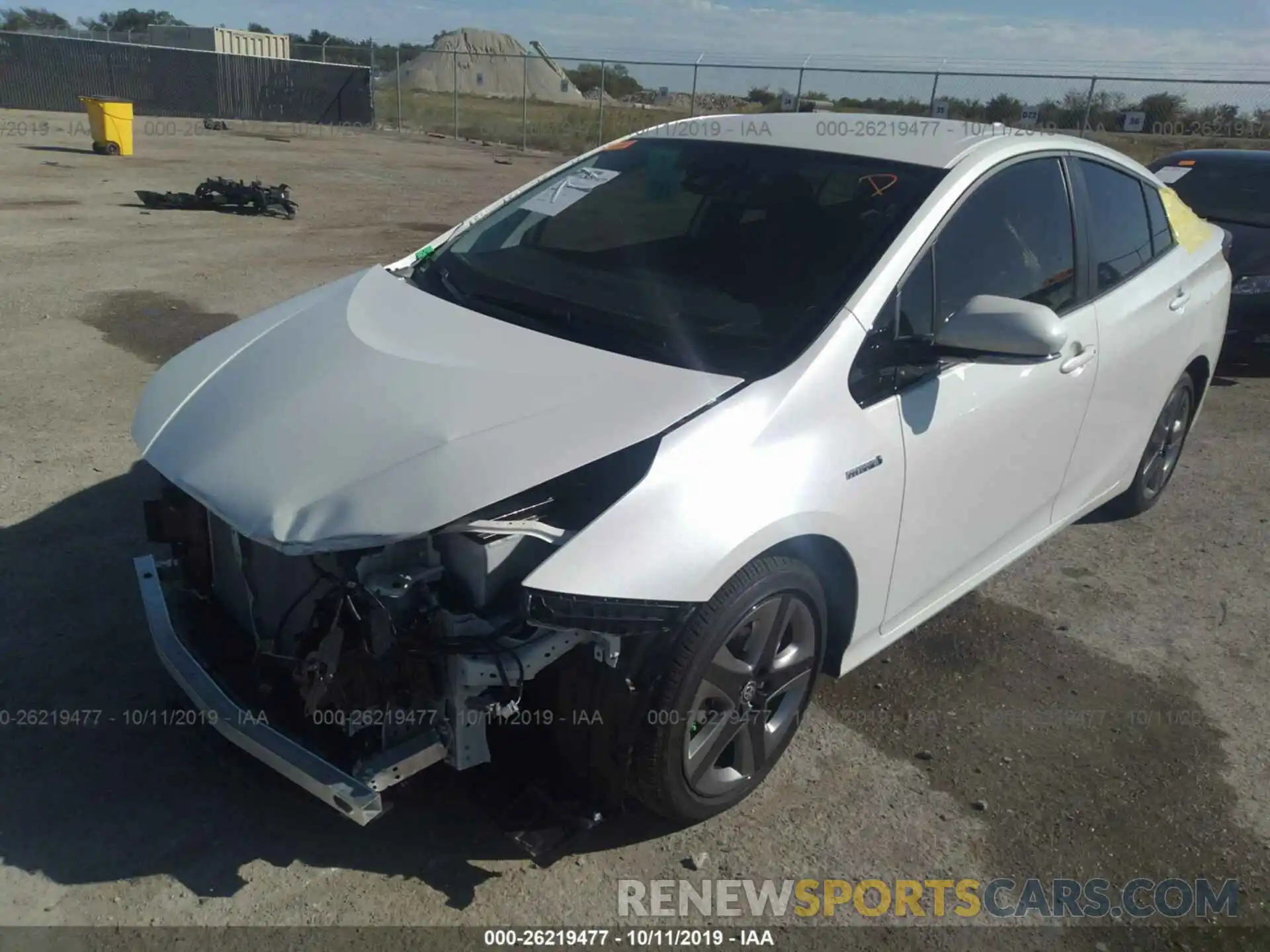 2 Photograph of a damaged car JTDKARFU4K3100513 TOYOTA PRIUS 2019