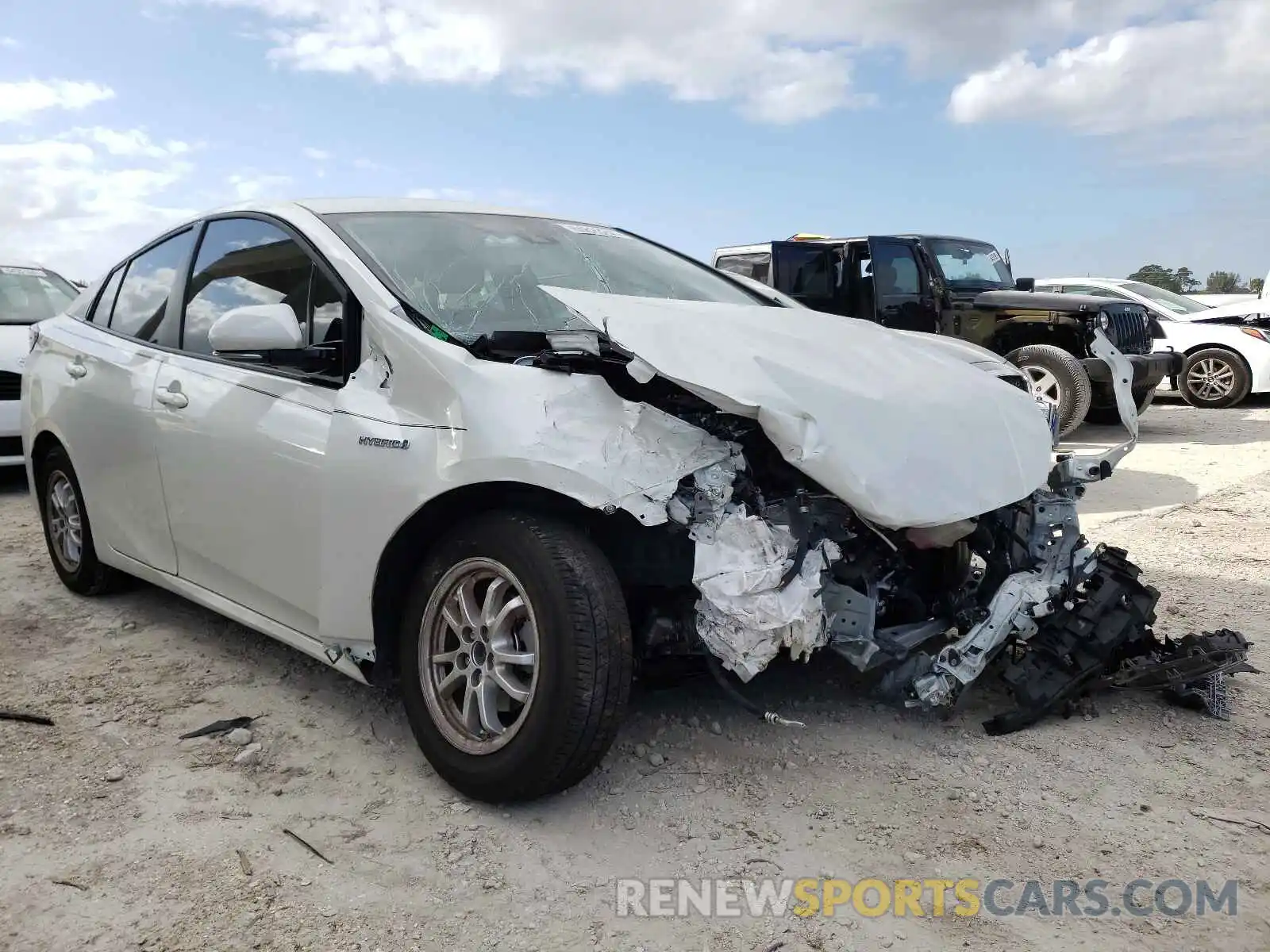 1 Photograph of a damaged car JTDKARFU4K3101113 TOYOTA PRIUS 2019