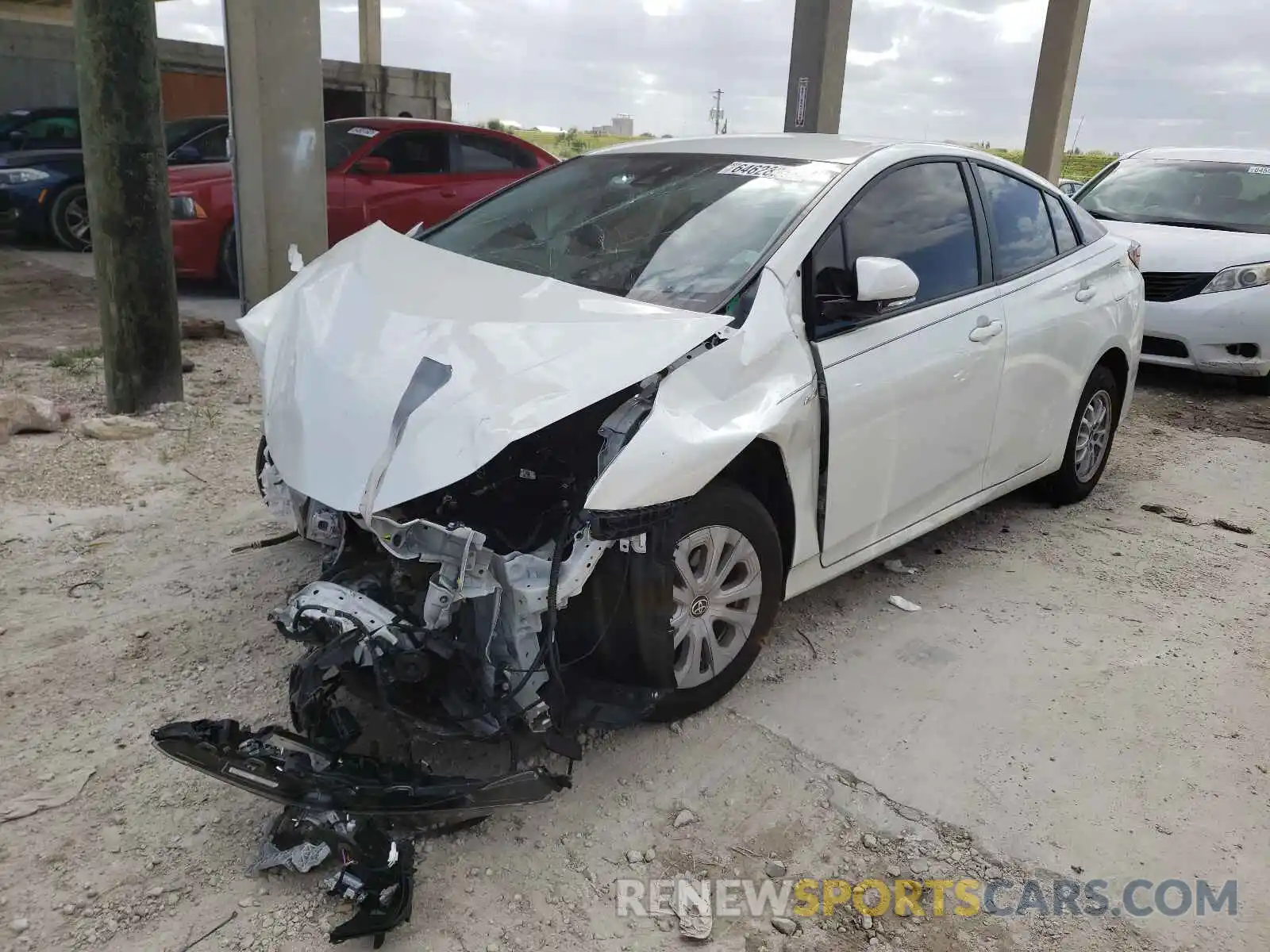 2 Photograph of a damaged car JTDKARFU4K3101113 TOYOTA PRIUS 2019