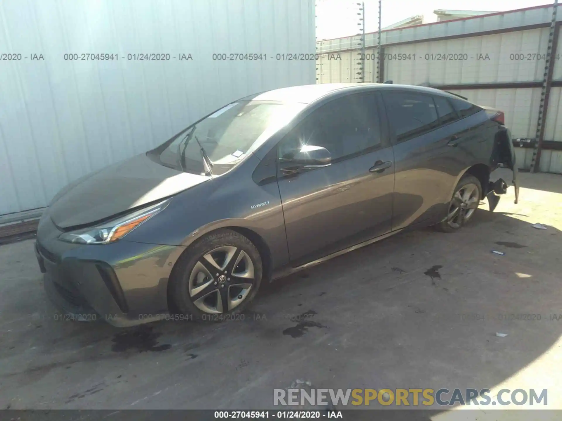 2 Photograph of a damaged car JTDKARFU5K3069207 TOYOTA PRIUS 2019