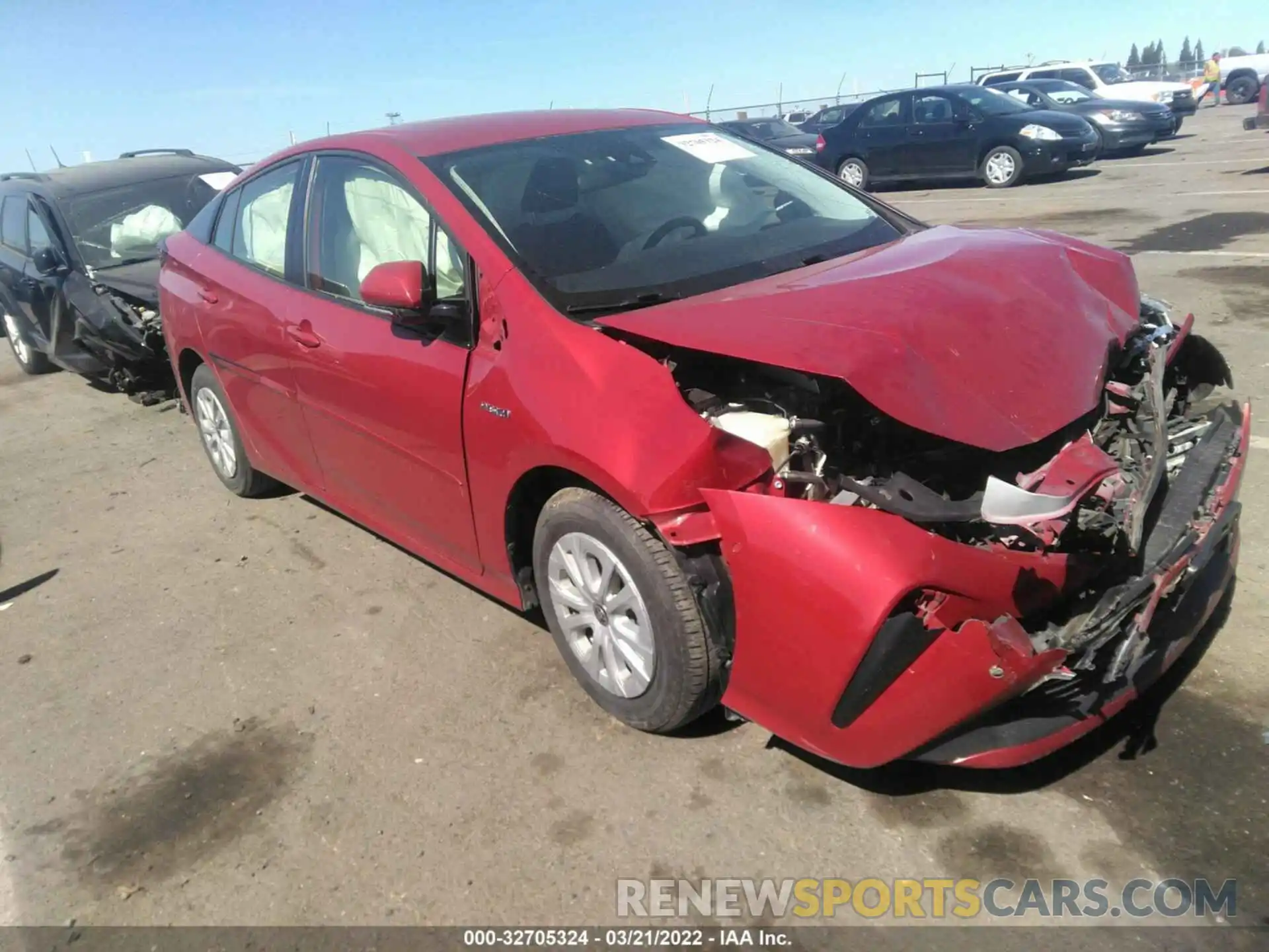 1 Photograph of a damaged car JTDKARFU5K3069630 TOYOTA PRIUS 2019