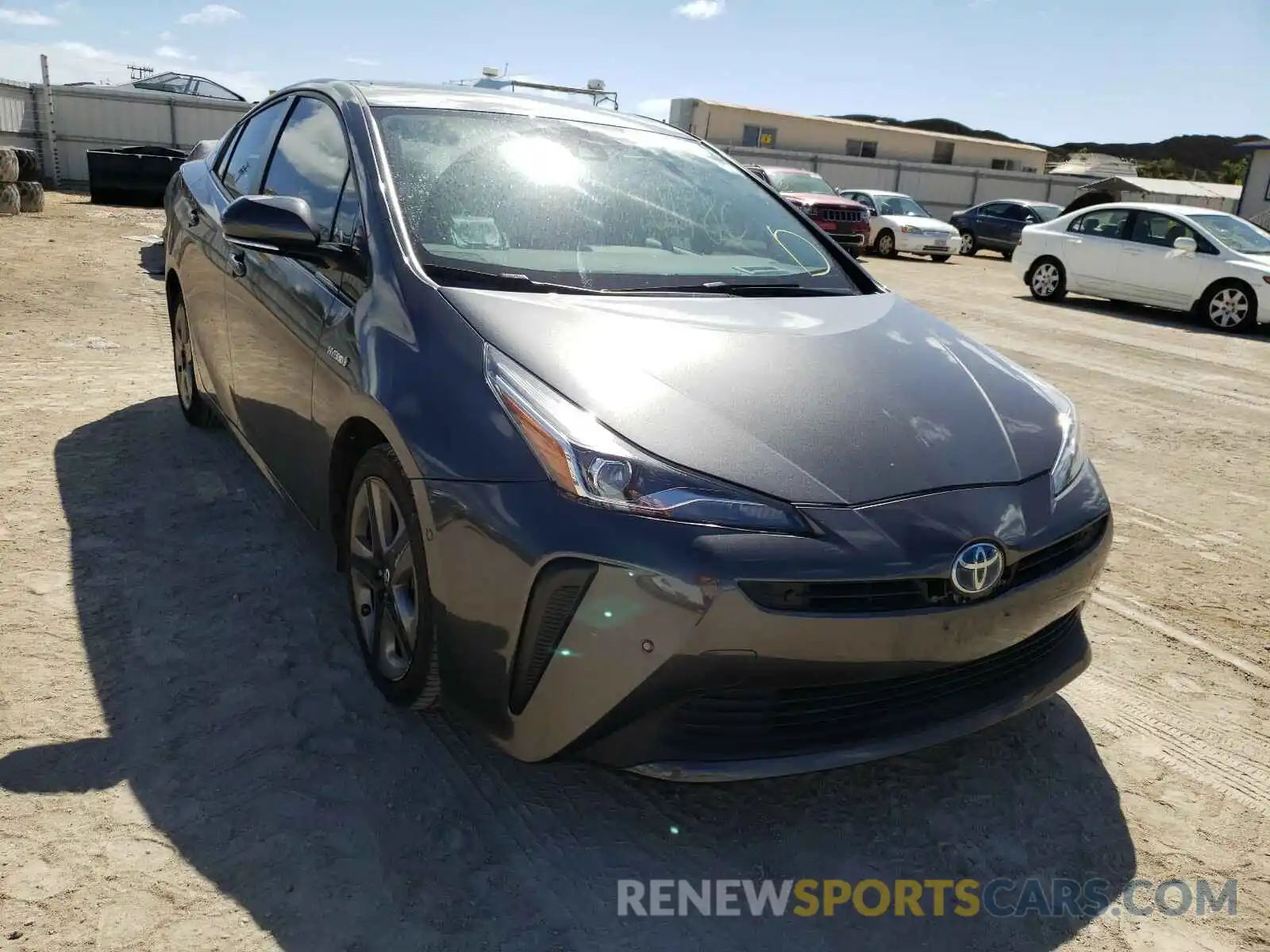 1 Photograph of a damaged car JTDKARFU5K3071877 TOYOTA PRIUS 2019