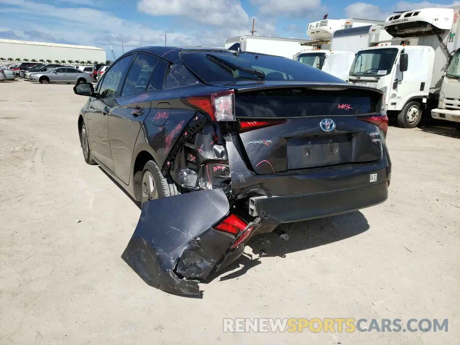 3 Photograph of a damaged car JTDKARFU5K3071877 TOYOTA PRIUS 2019