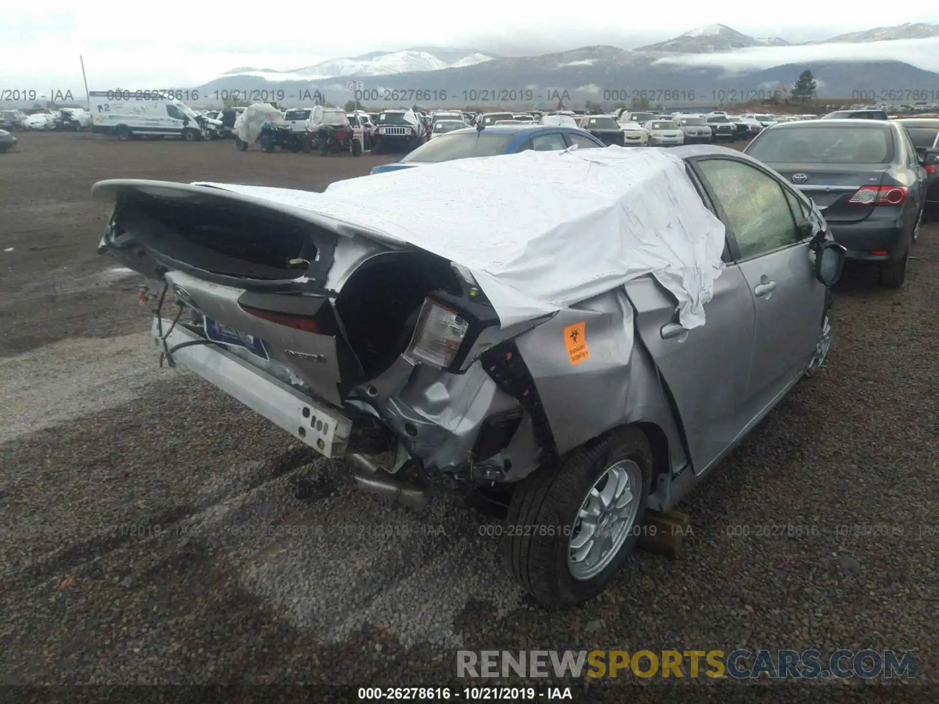 4 Photograph of a damaged car JTDKARFU5K3072026 TOYOTA PRIUS 2019