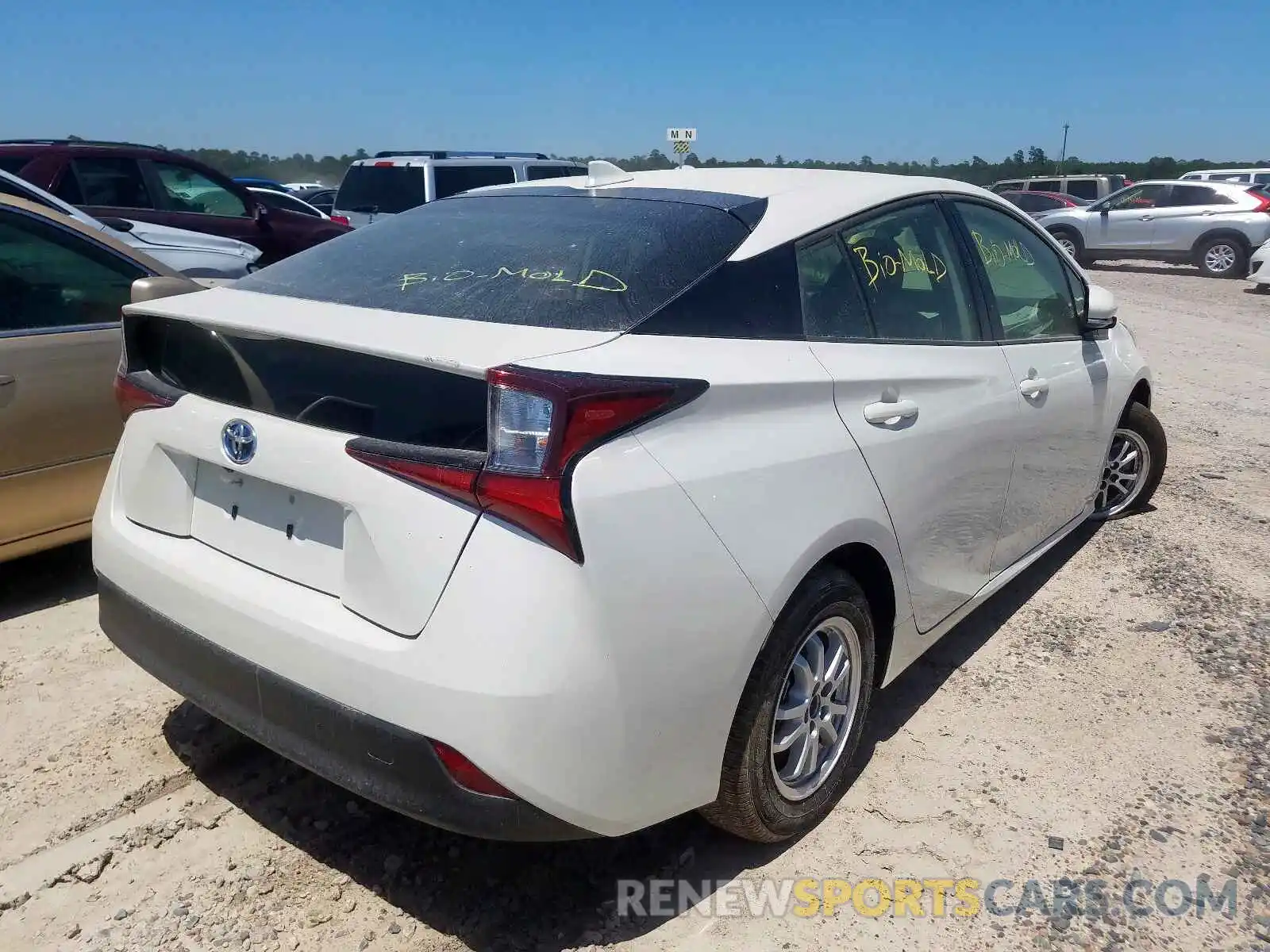 4 Photograph of a damaged car JTDKARFU5K3072043 TOYOTA PRIUS 2019