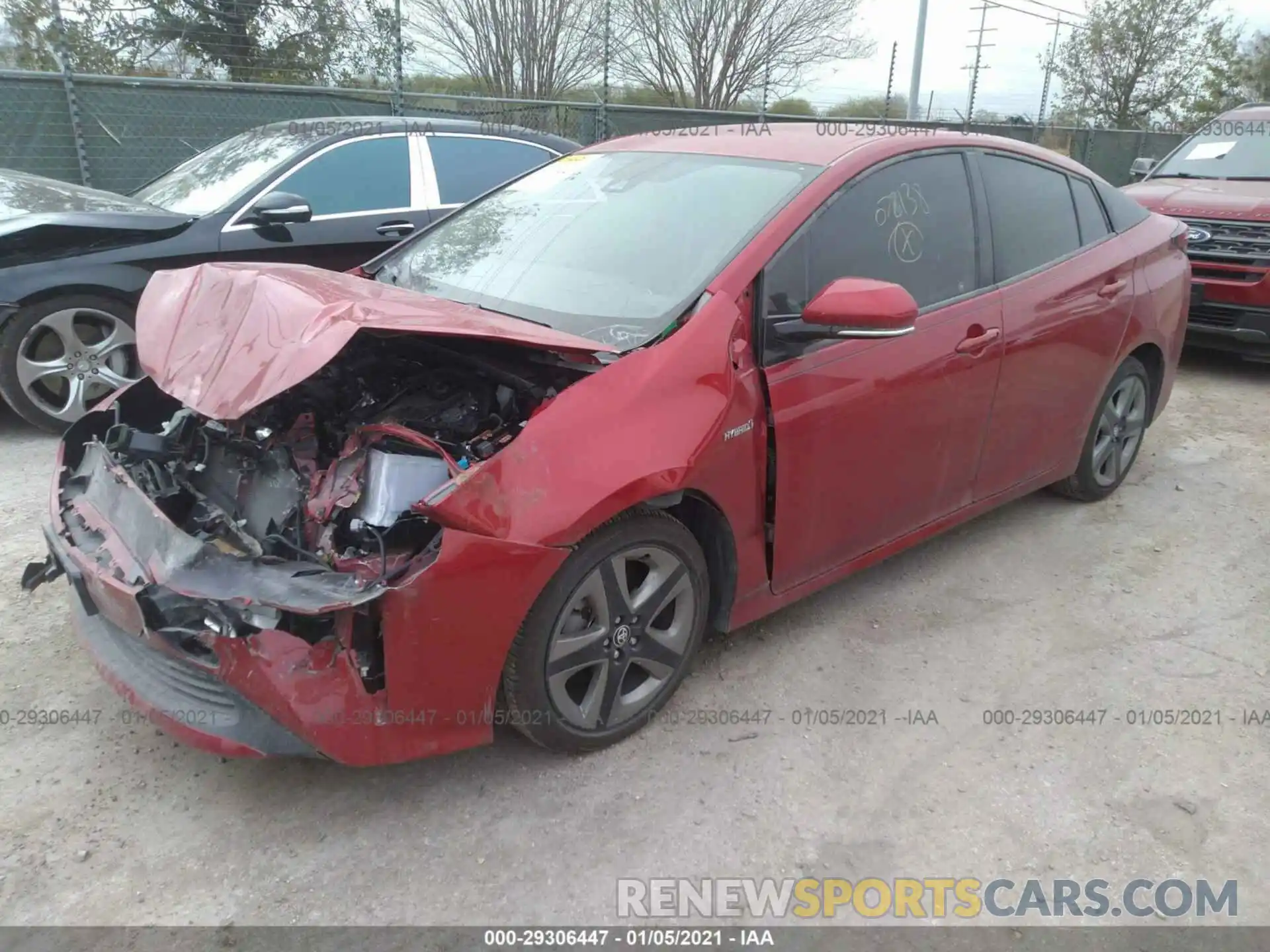 2 Photograph of a damaged car JTDKARFU5K3072138 TOYOTA PRIUS 2019